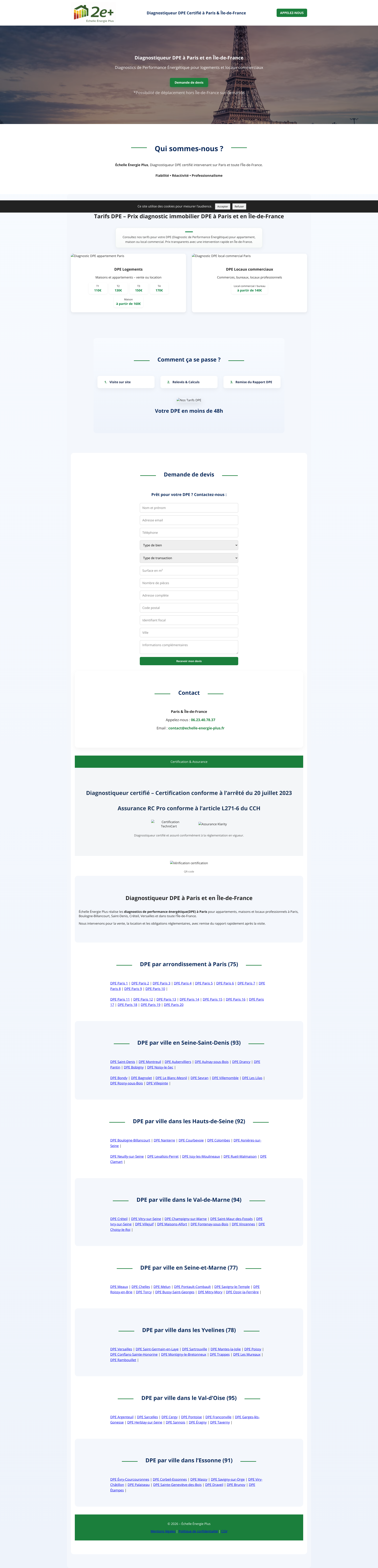 Aperçu du site