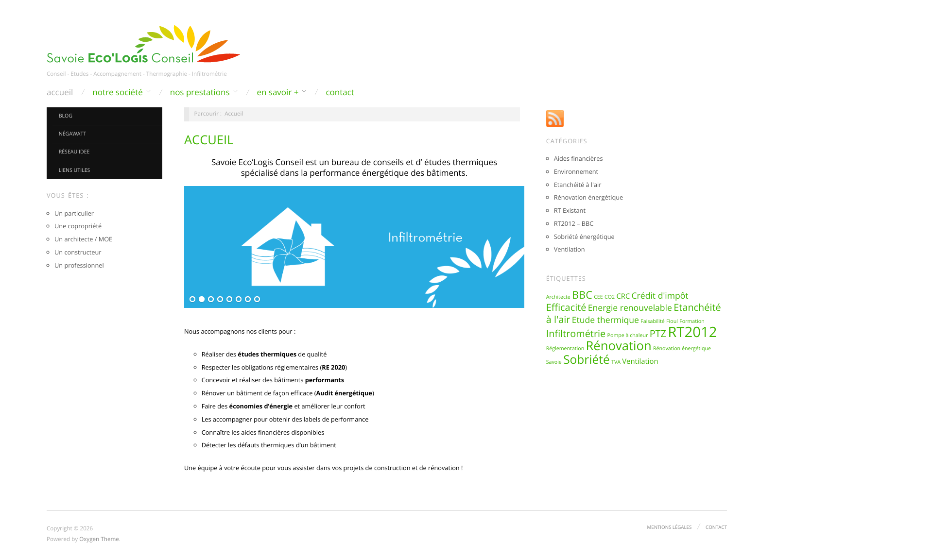 Aperçu du site