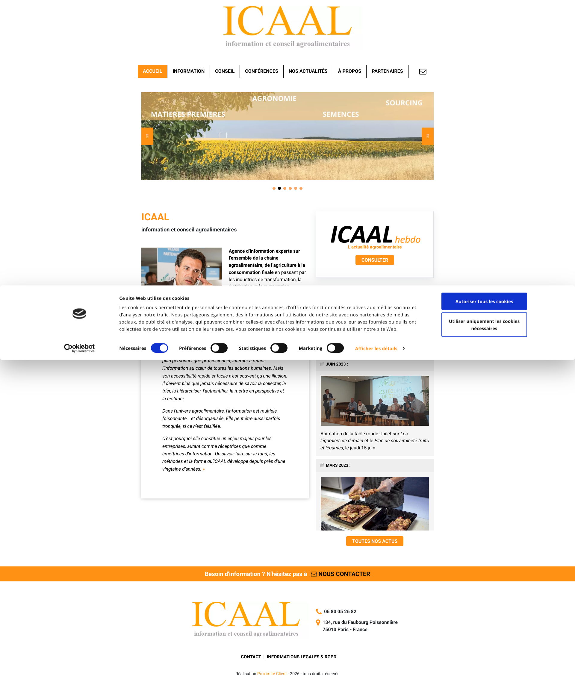 Aperçu du site