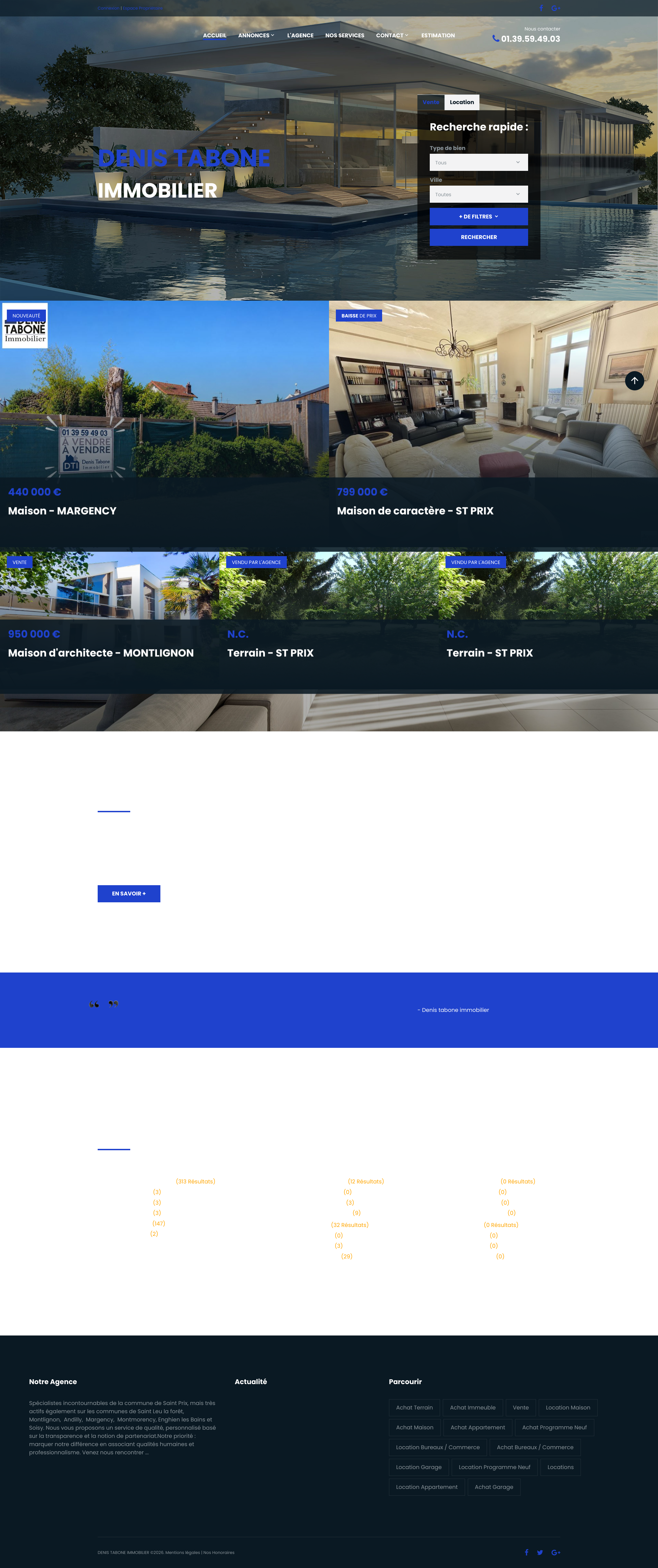 Aperçu du site
