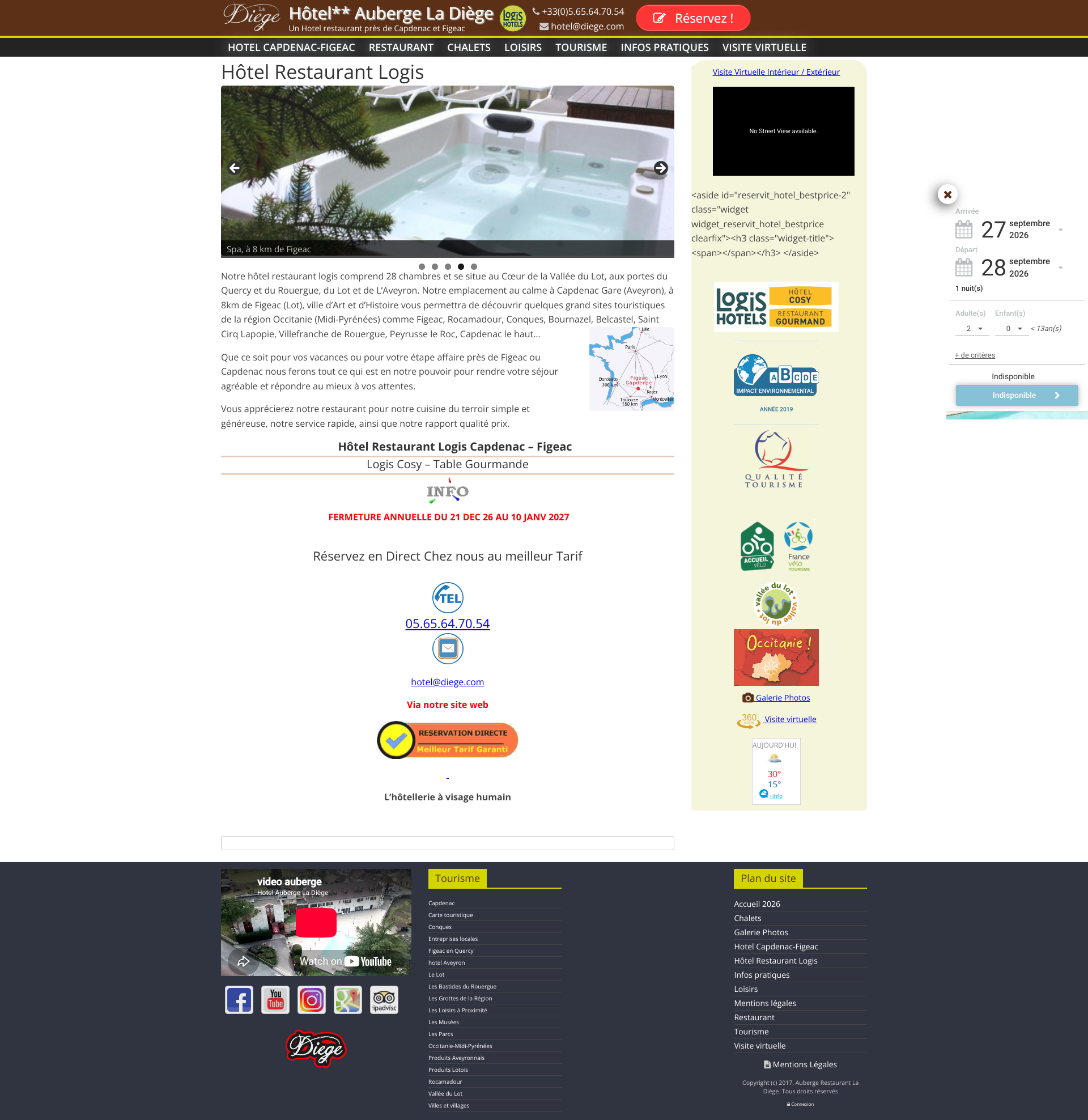 Aperçu du site
