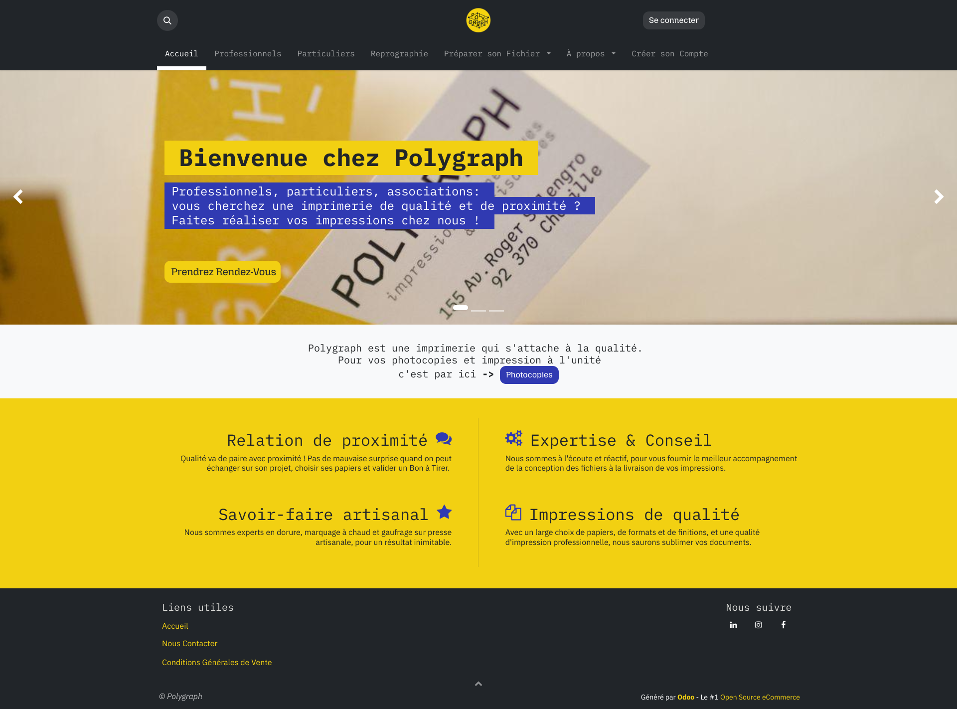 Aperçu du site