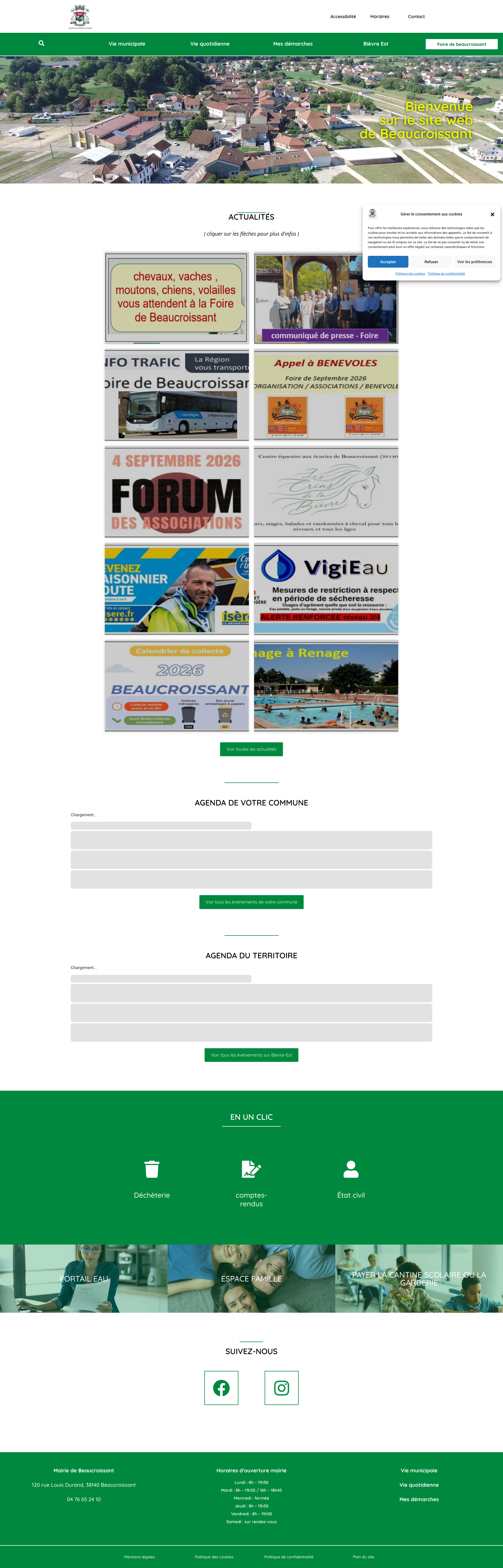 Aperçu du site