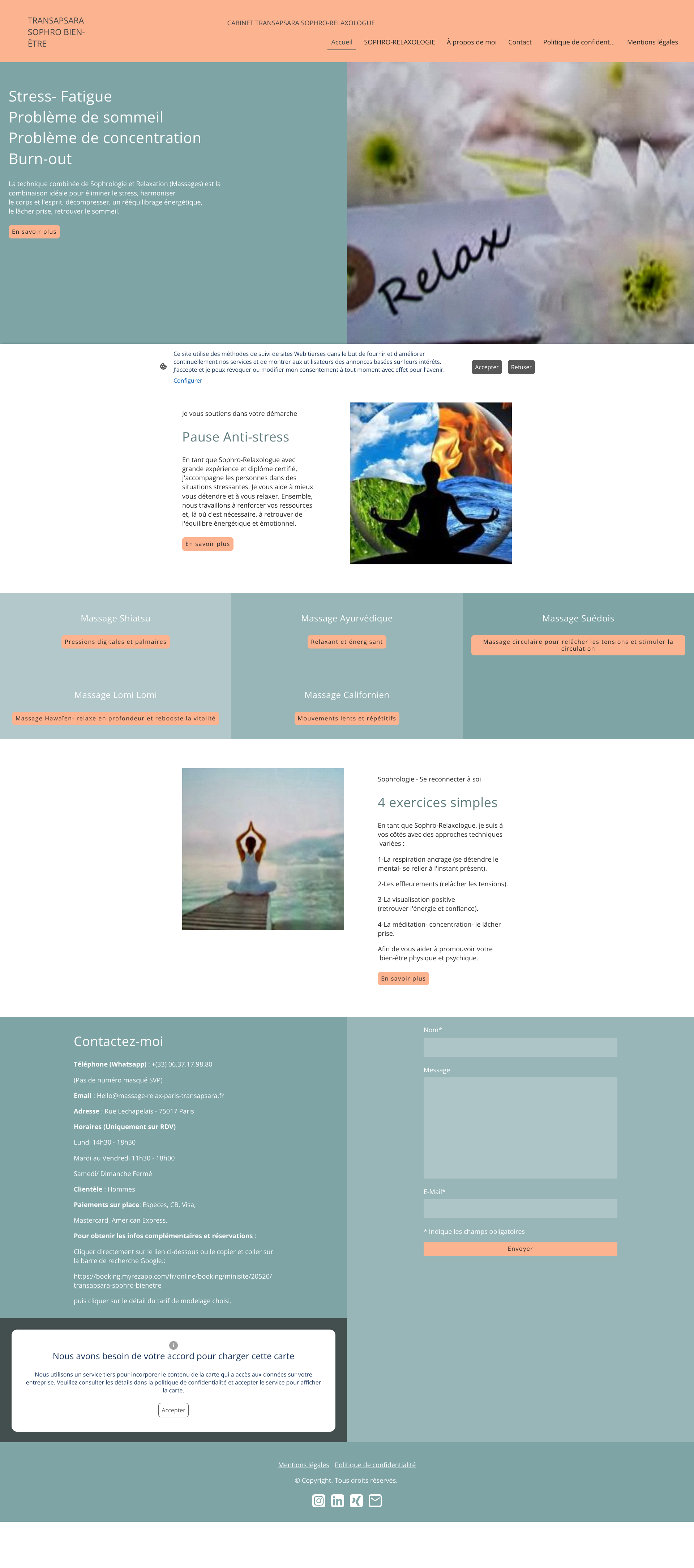 Aperçu du site