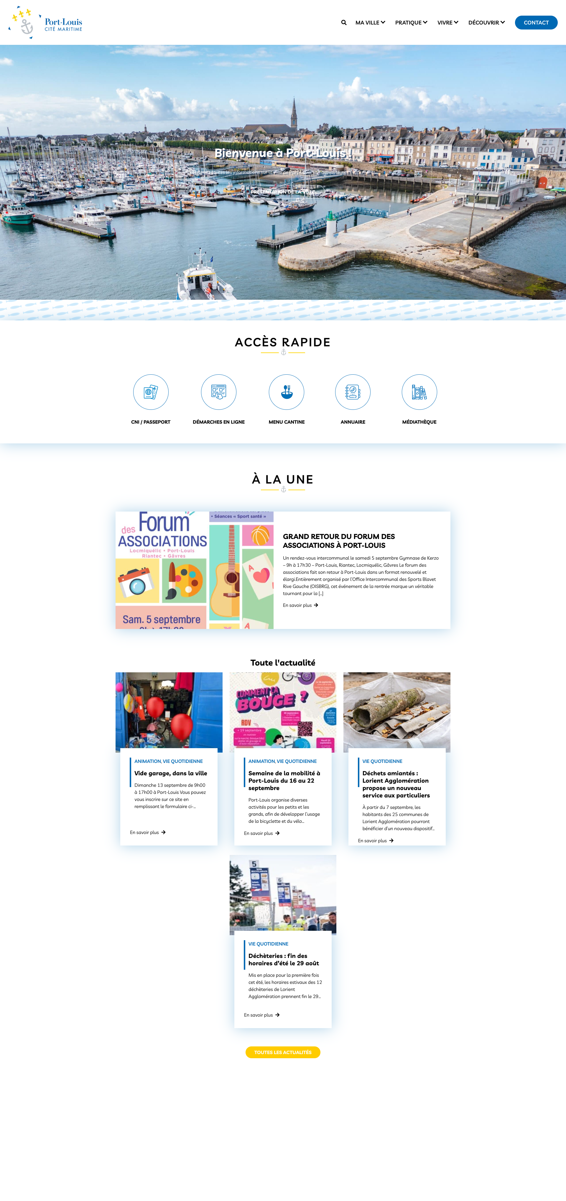 Aperçu du site