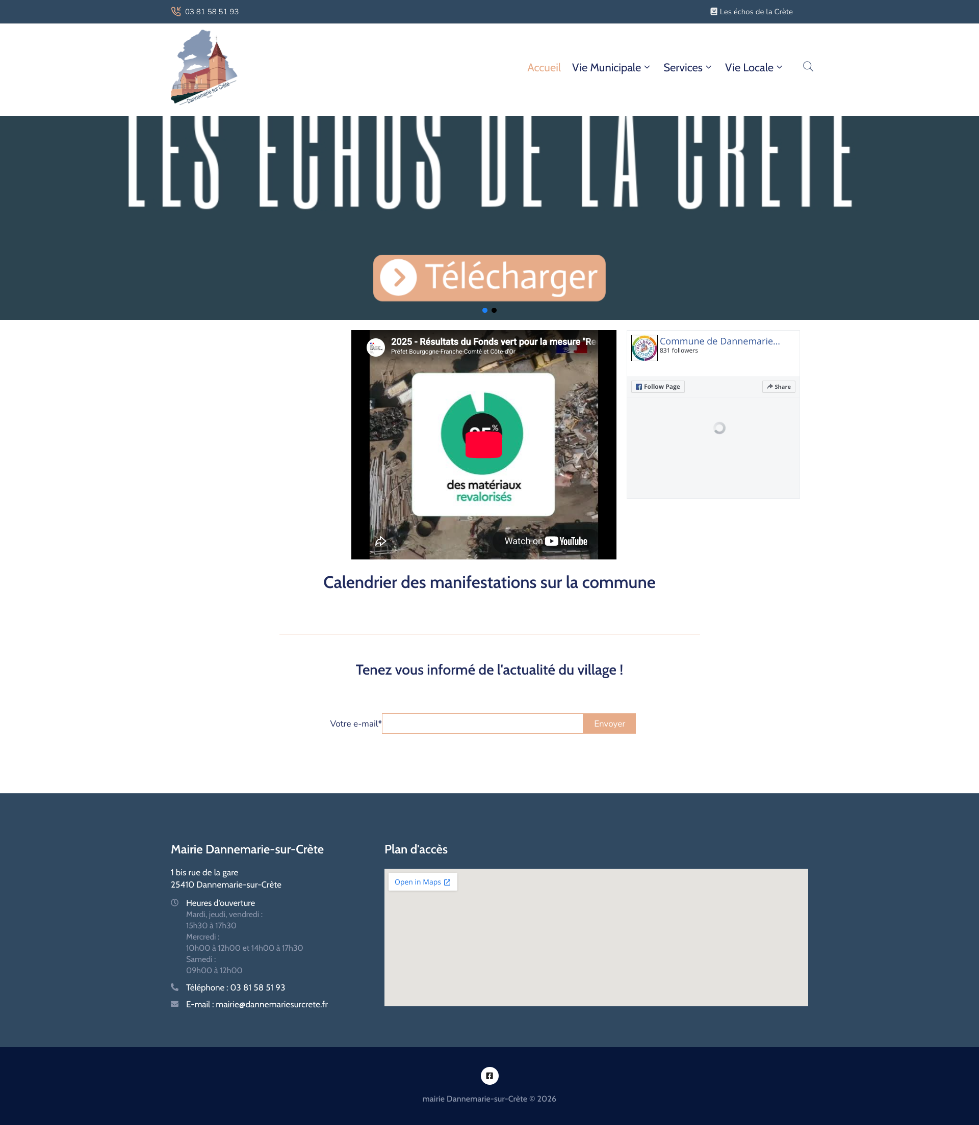 Aperçu du site