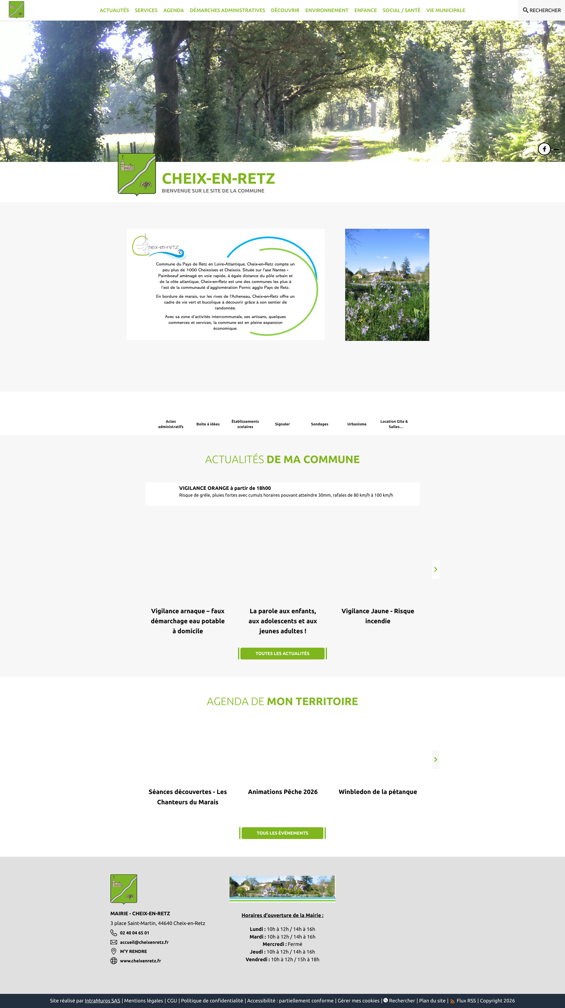 Aperçu du site