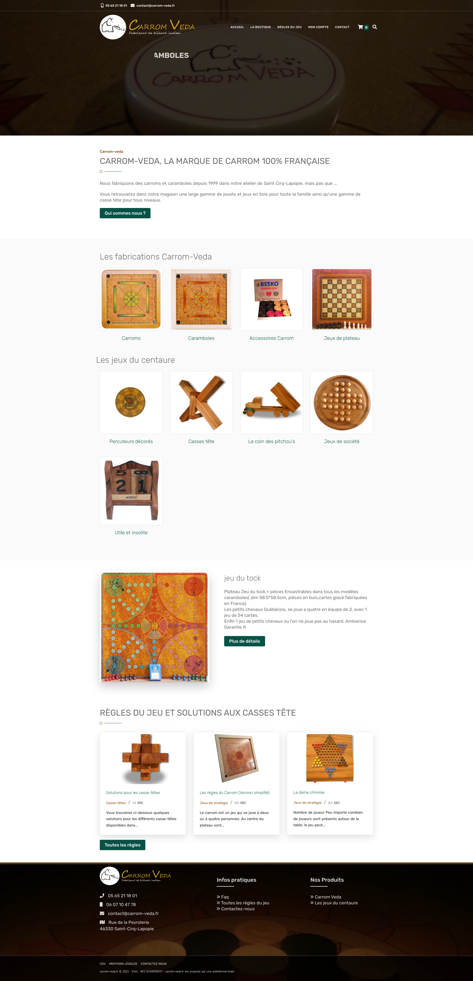 Aperçu du site