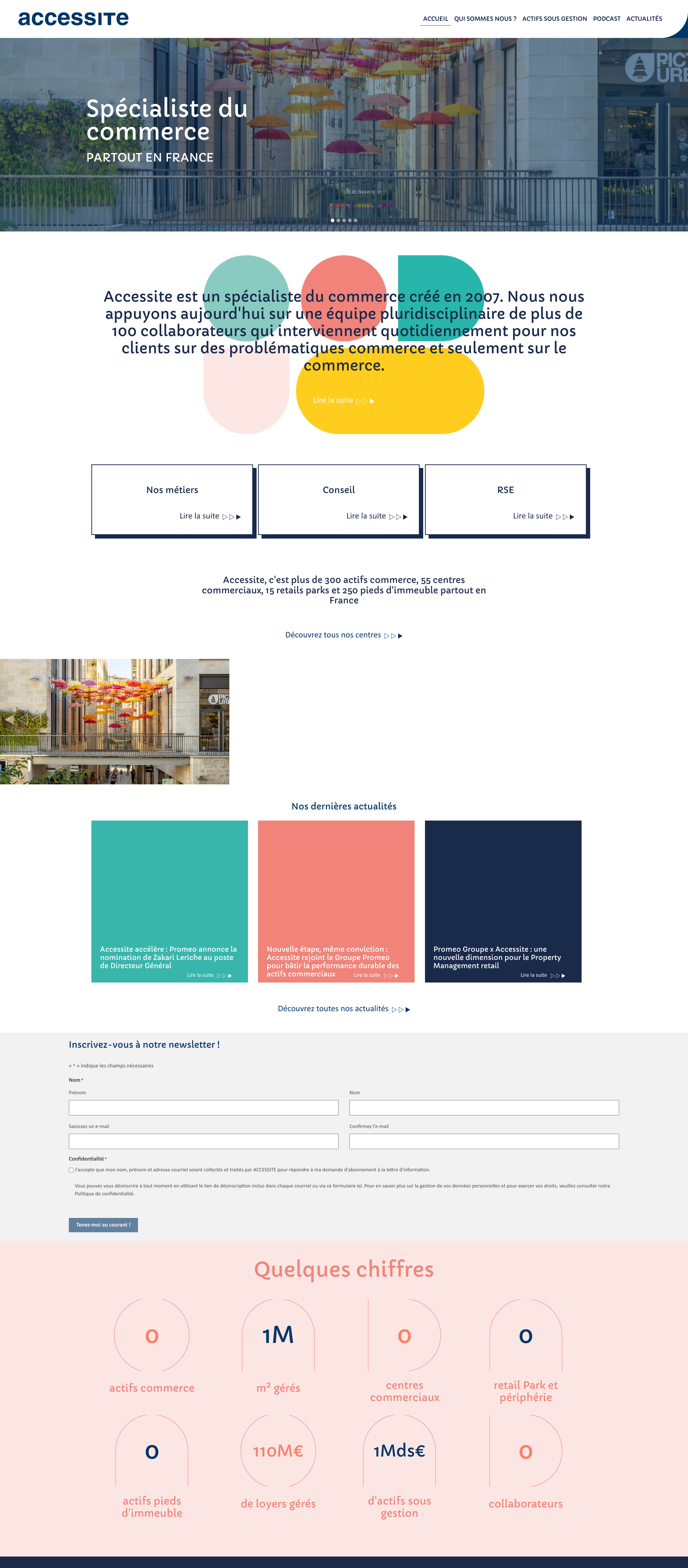 Aperçu du site