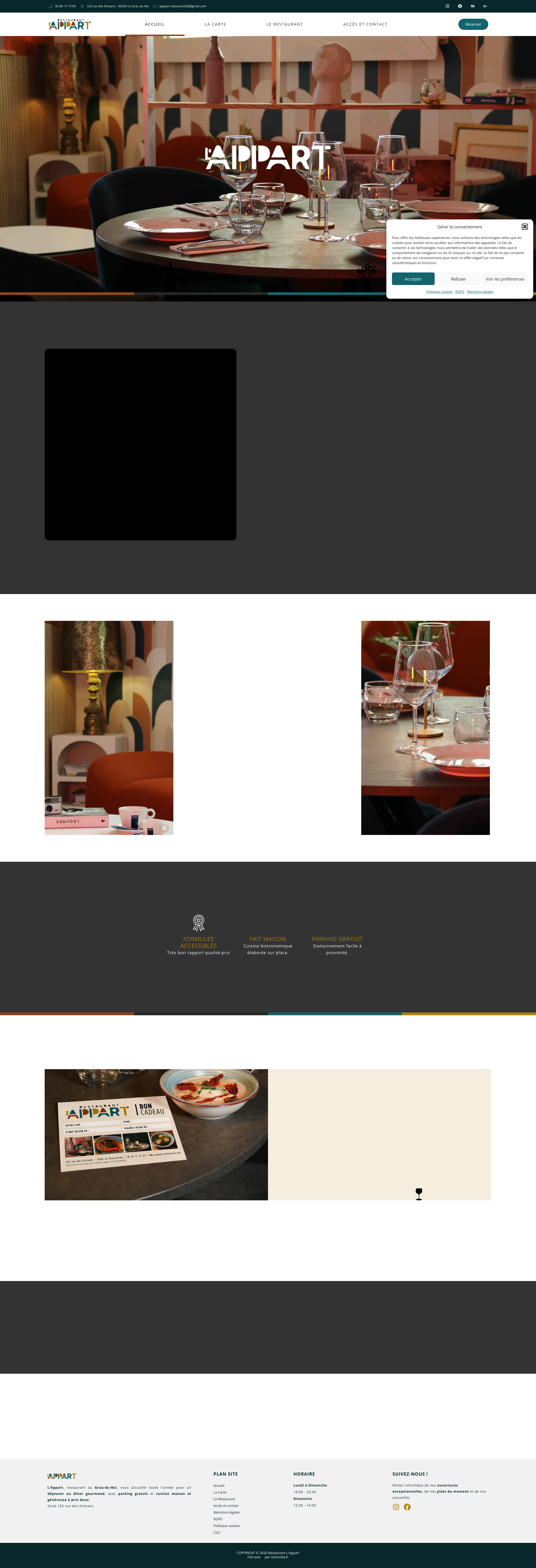 Aperçu du site