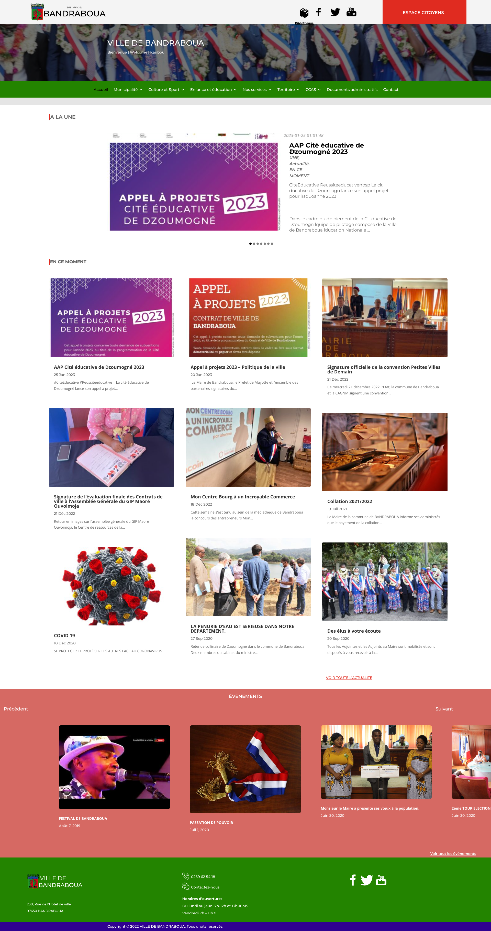Aperçu du site