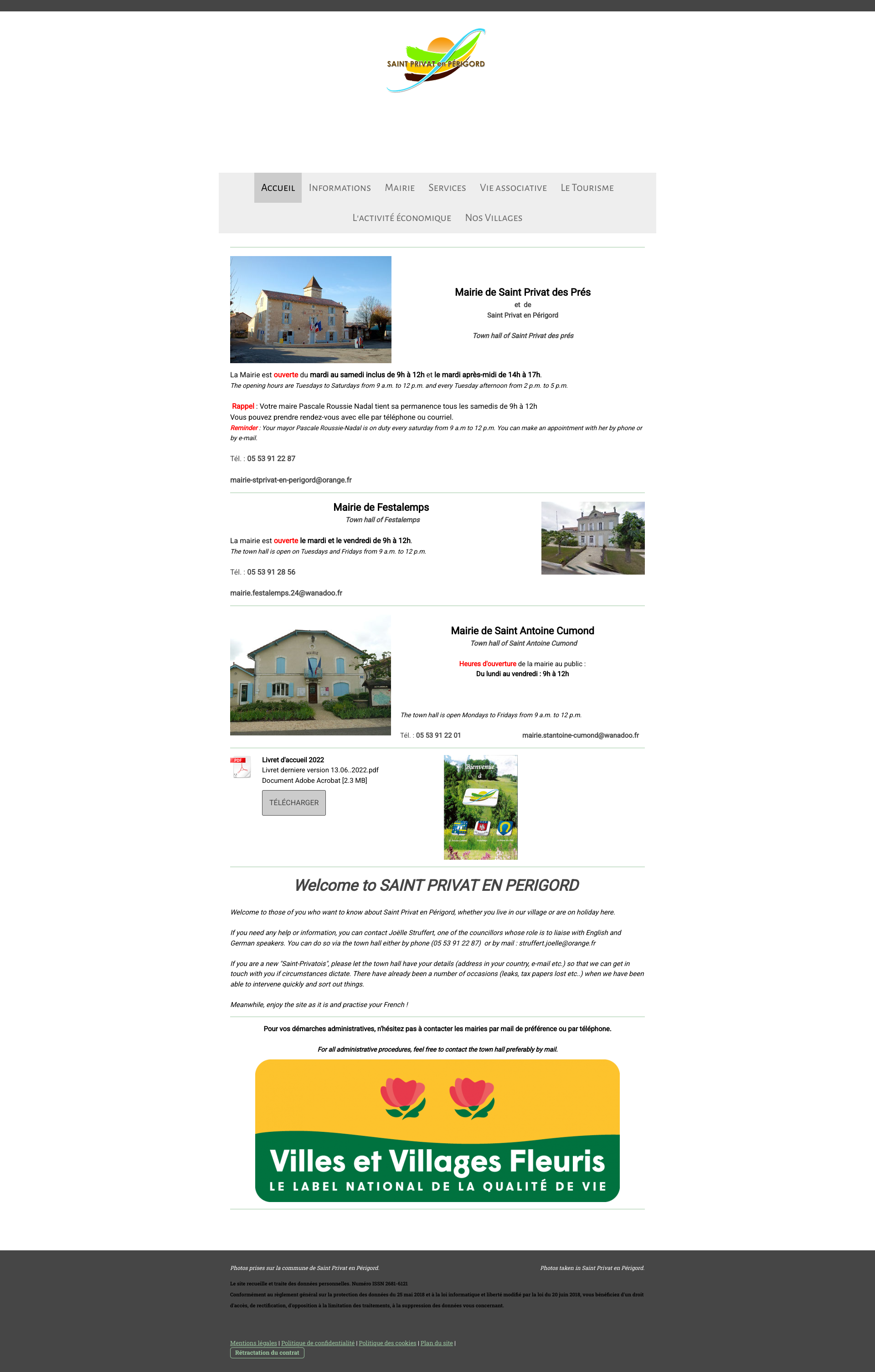 Aperçu du site