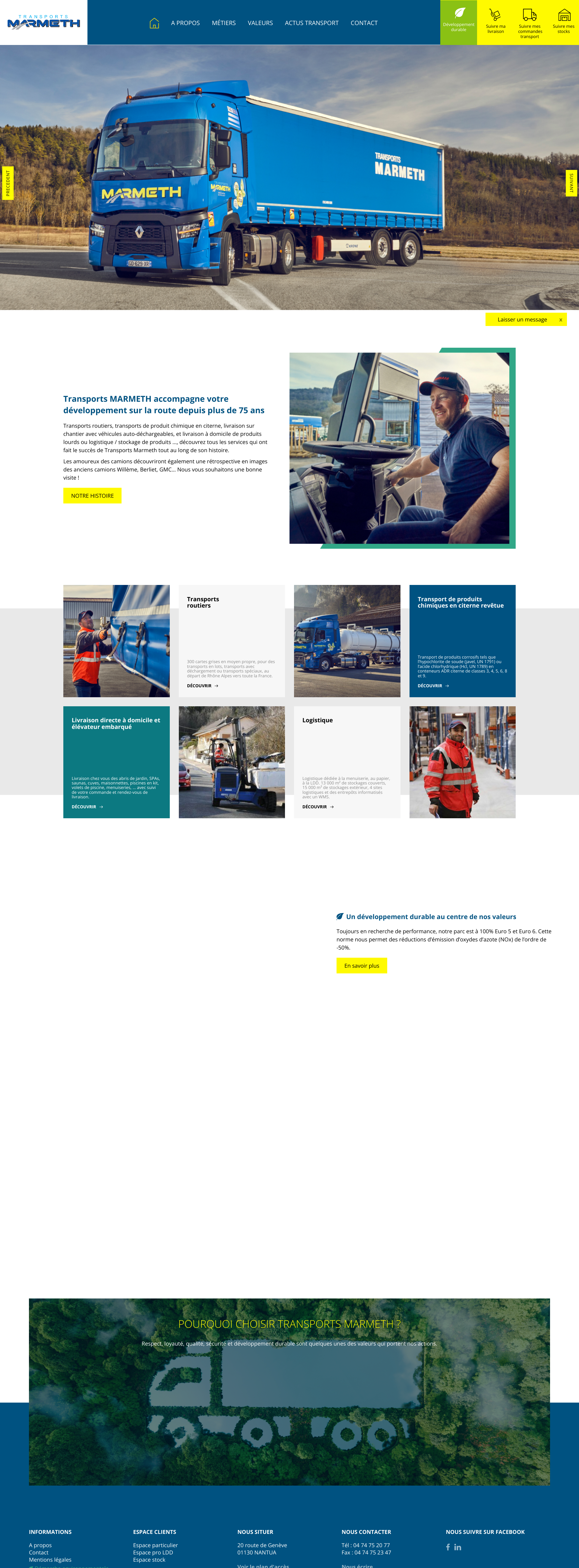 Aperçu du site