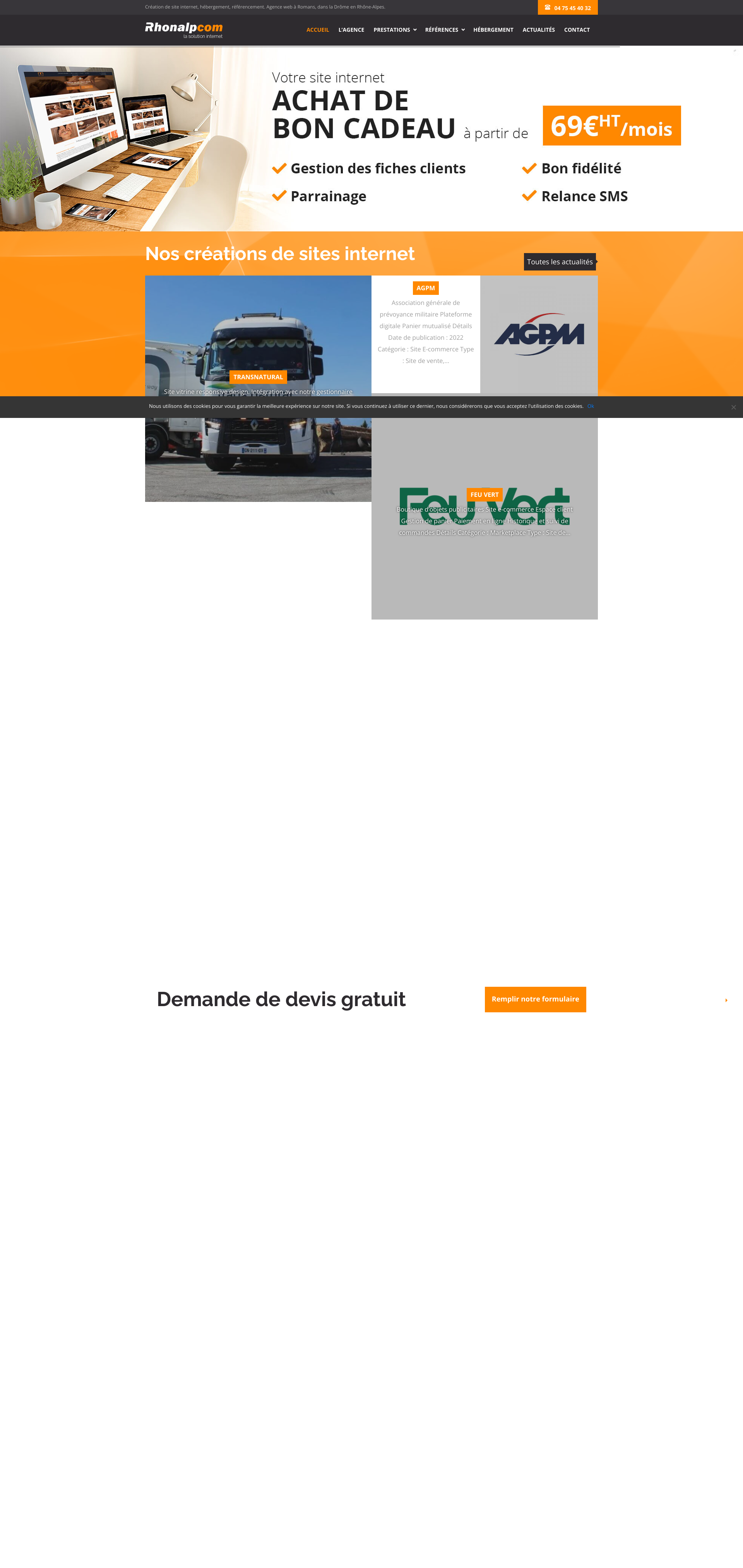 Aperçu du site