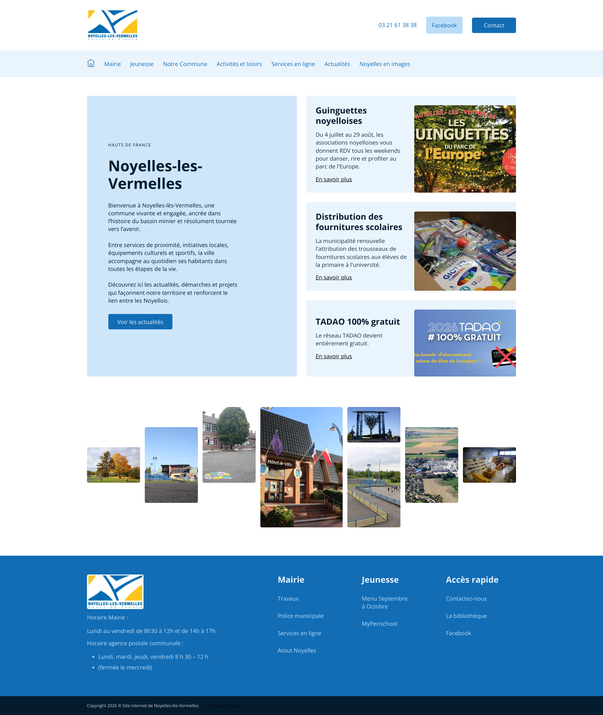 Aperçu du site
