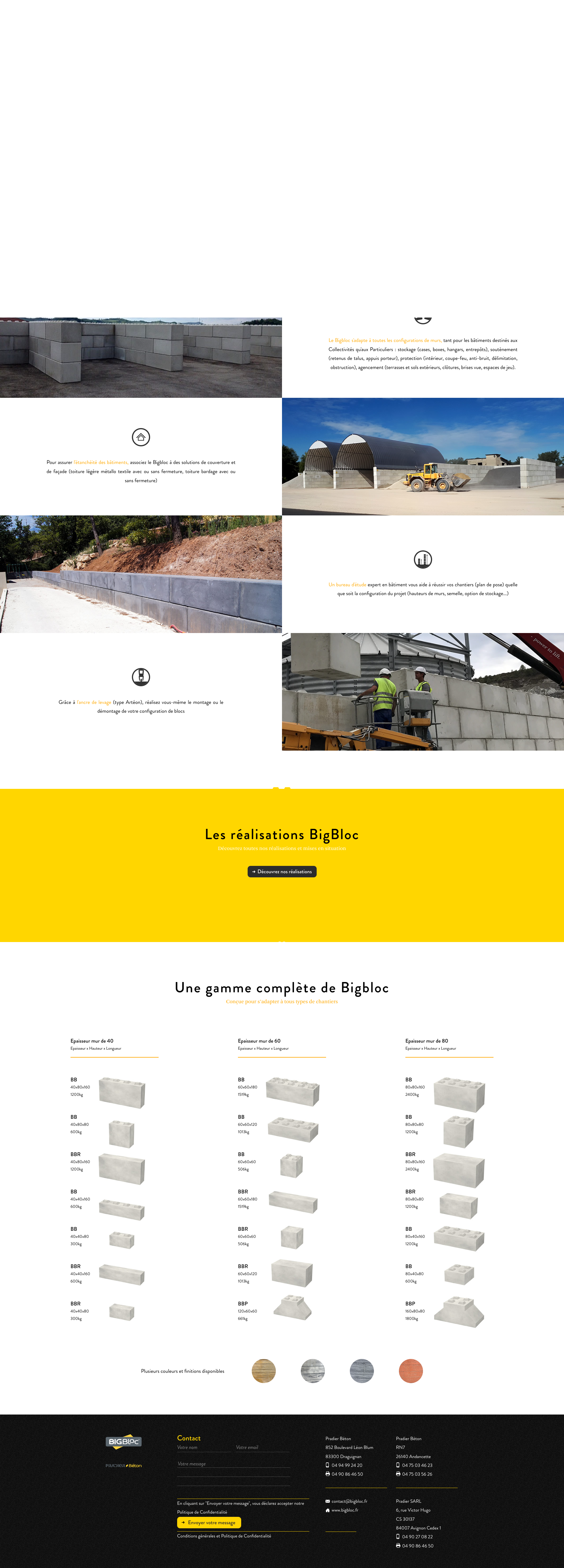 Aperçu du site