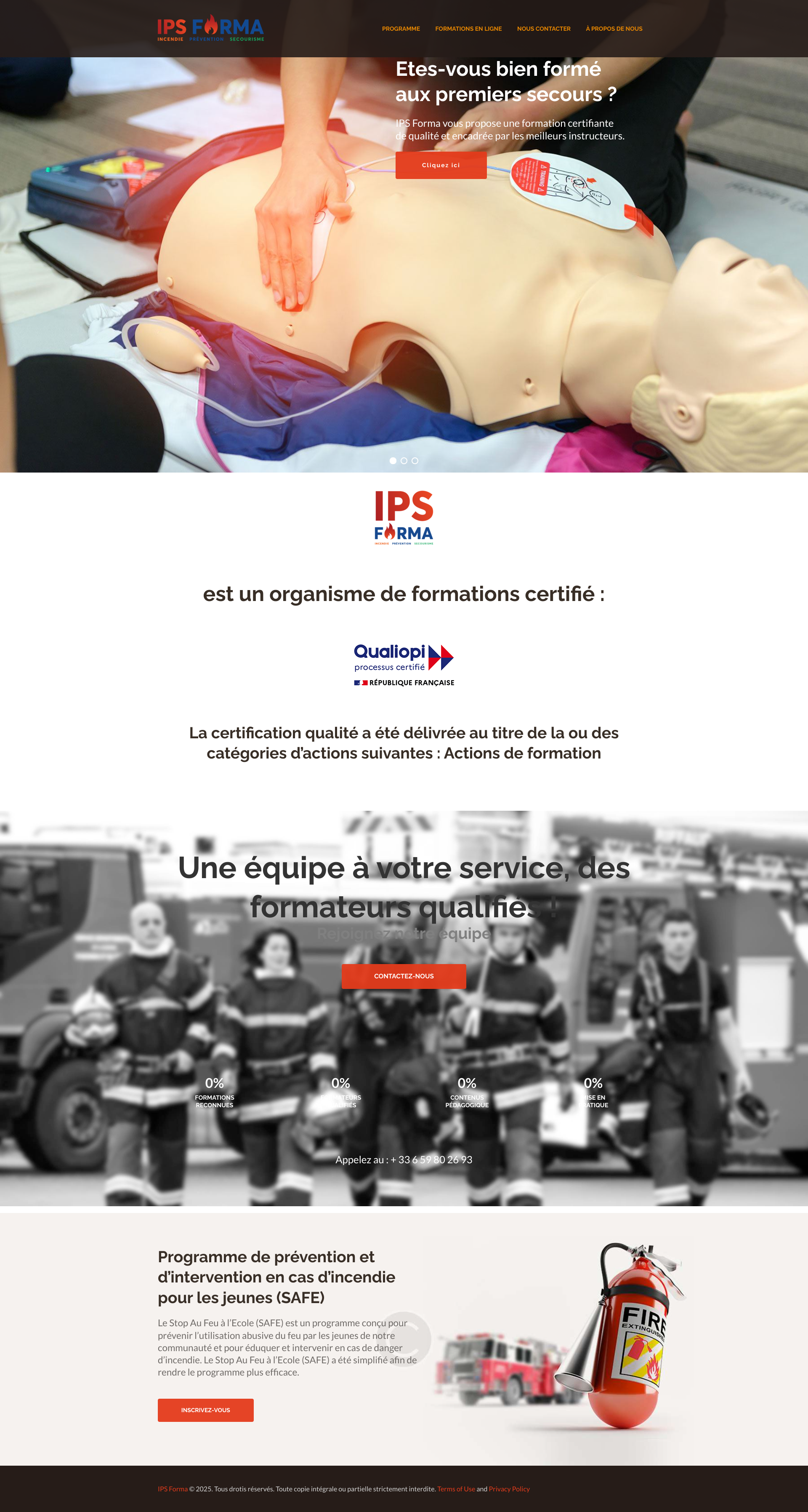 Aperçu du site