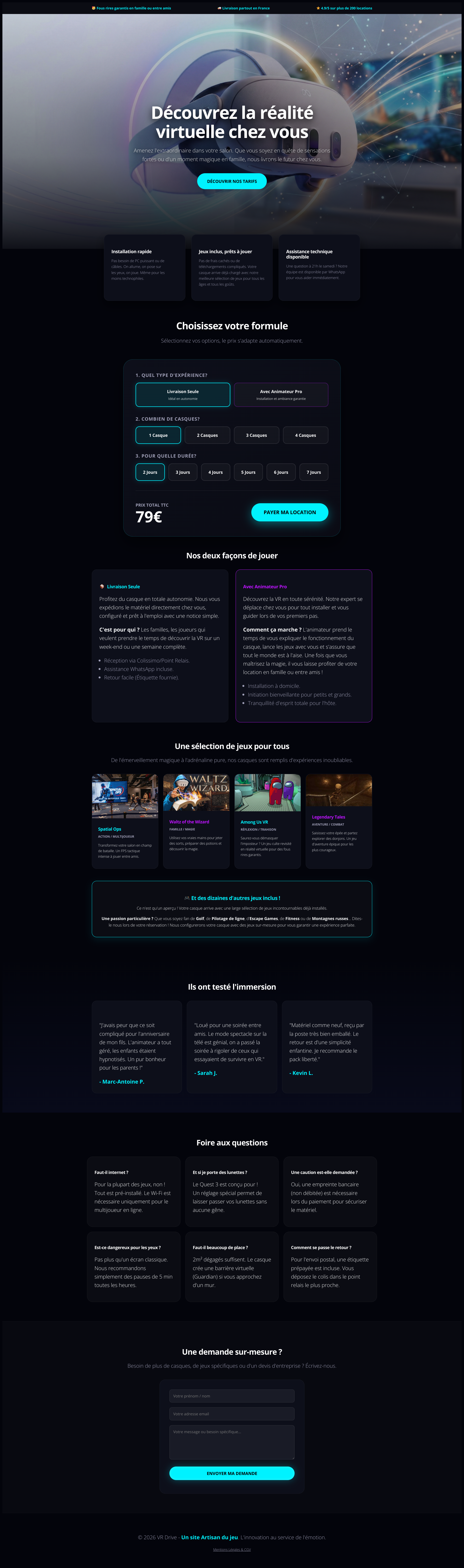 Aperçu du site