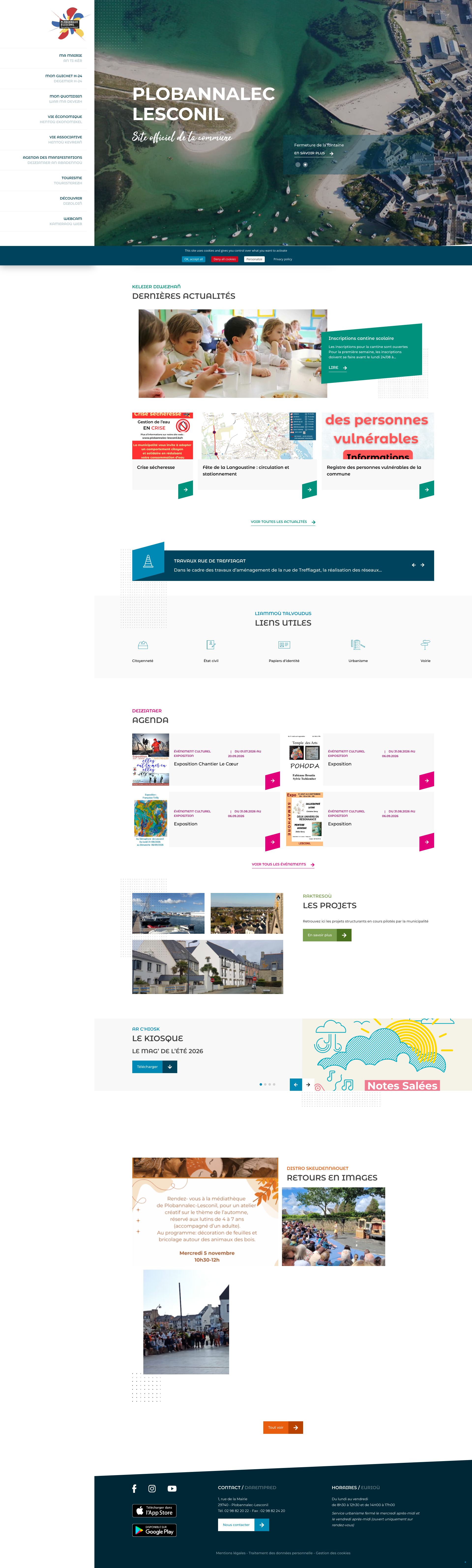 Aperçu du site