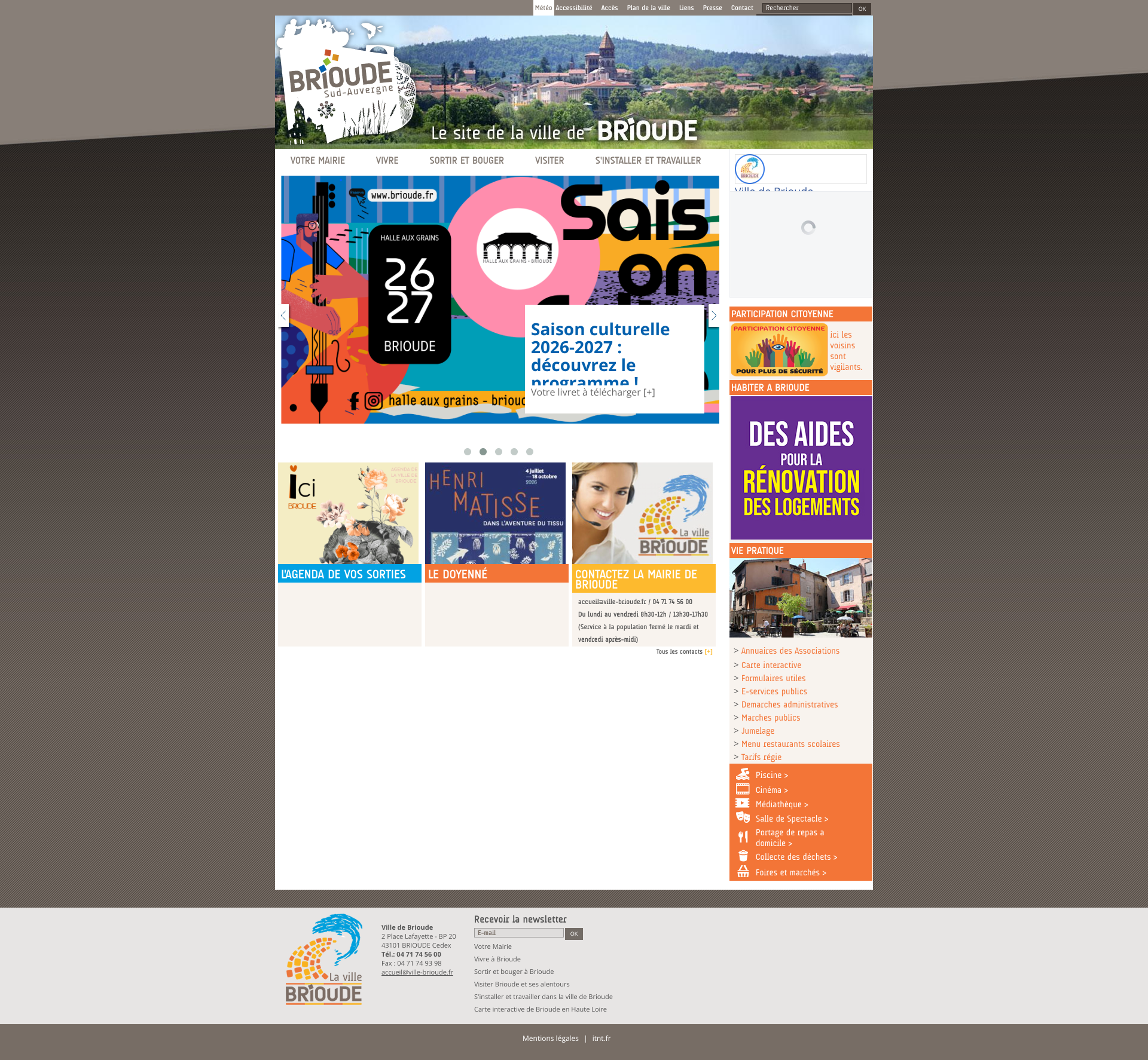 Aperçu du site