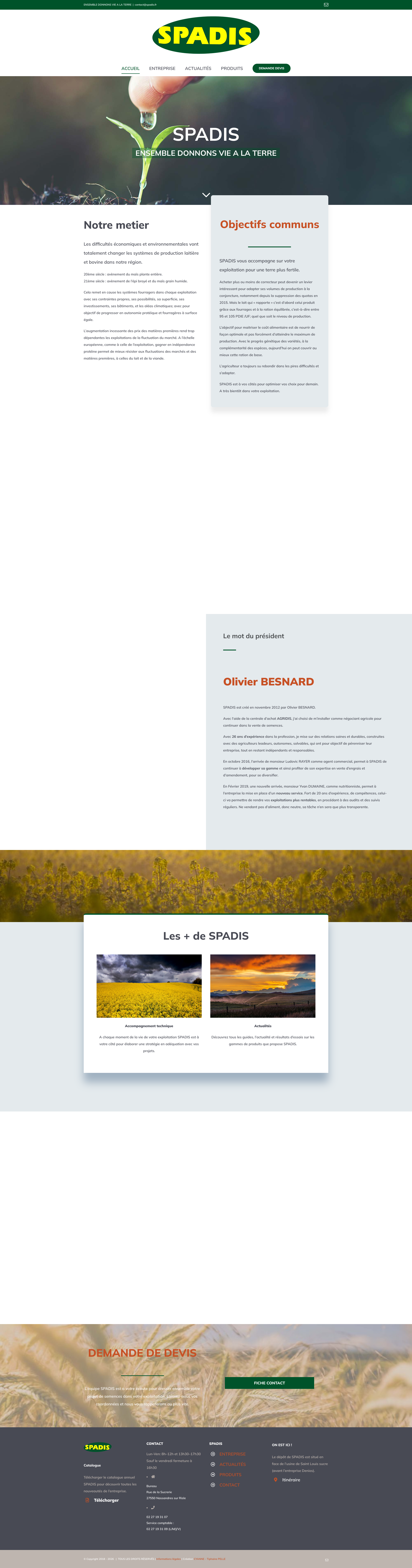 Aperçu du site