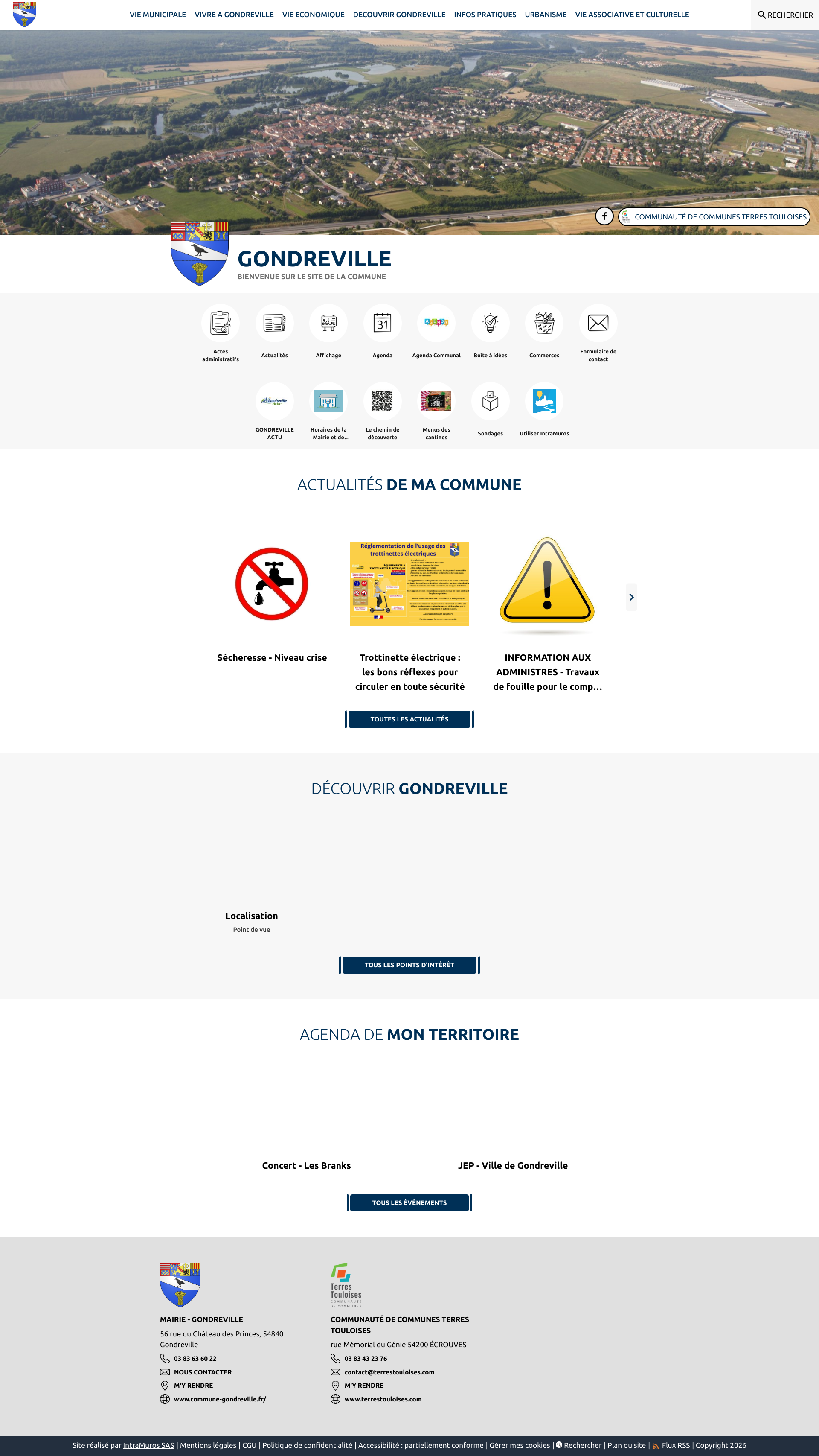 Aperçu du site