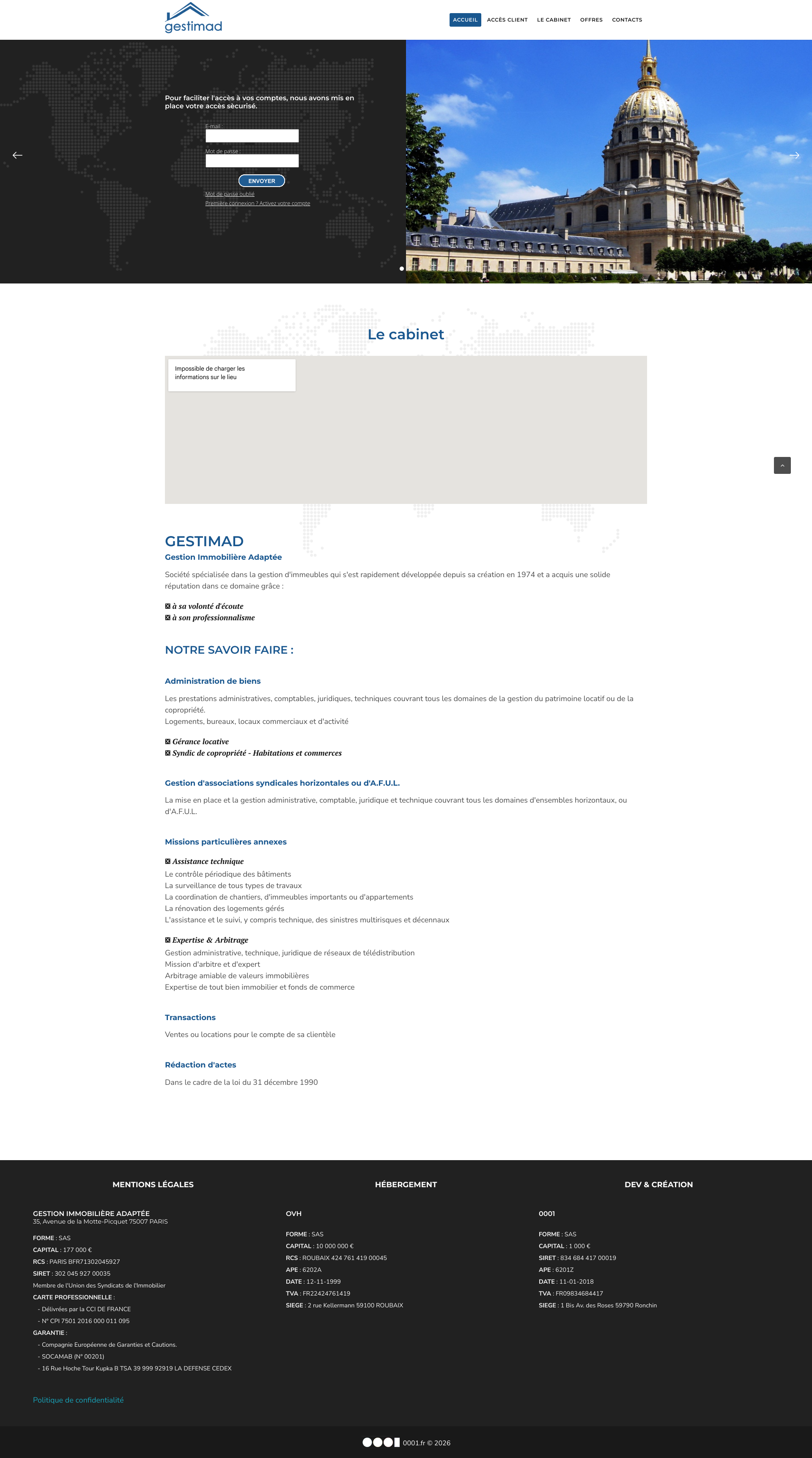 Aperçu du site
