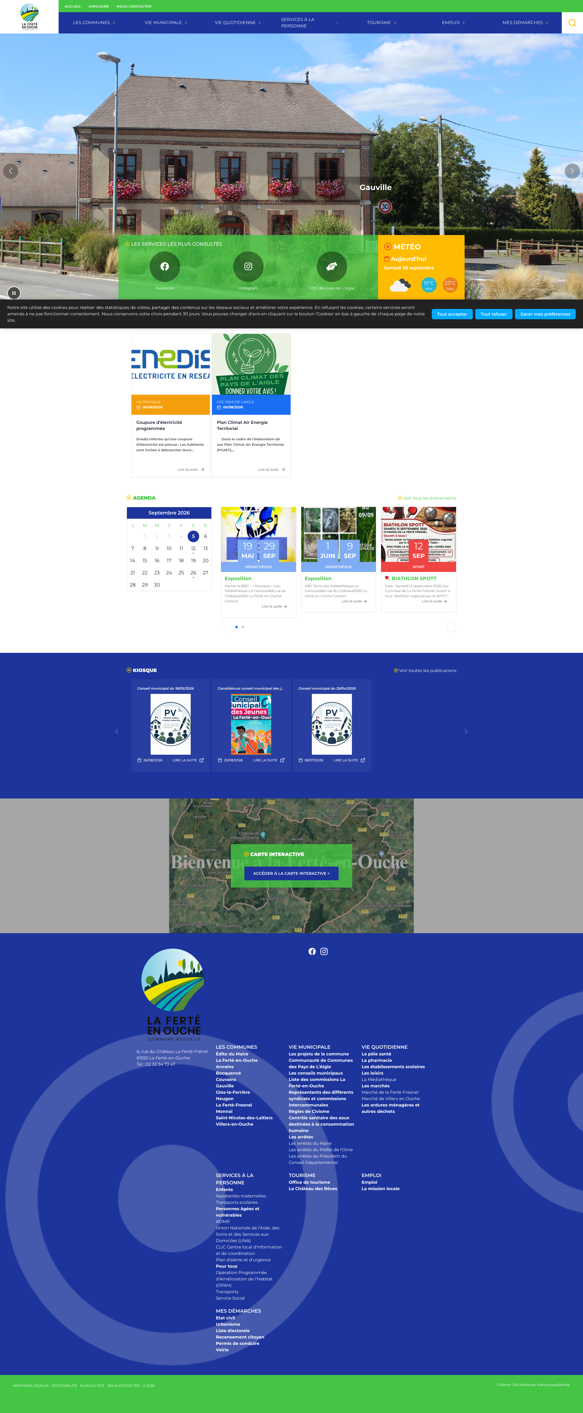 Aperçu du site