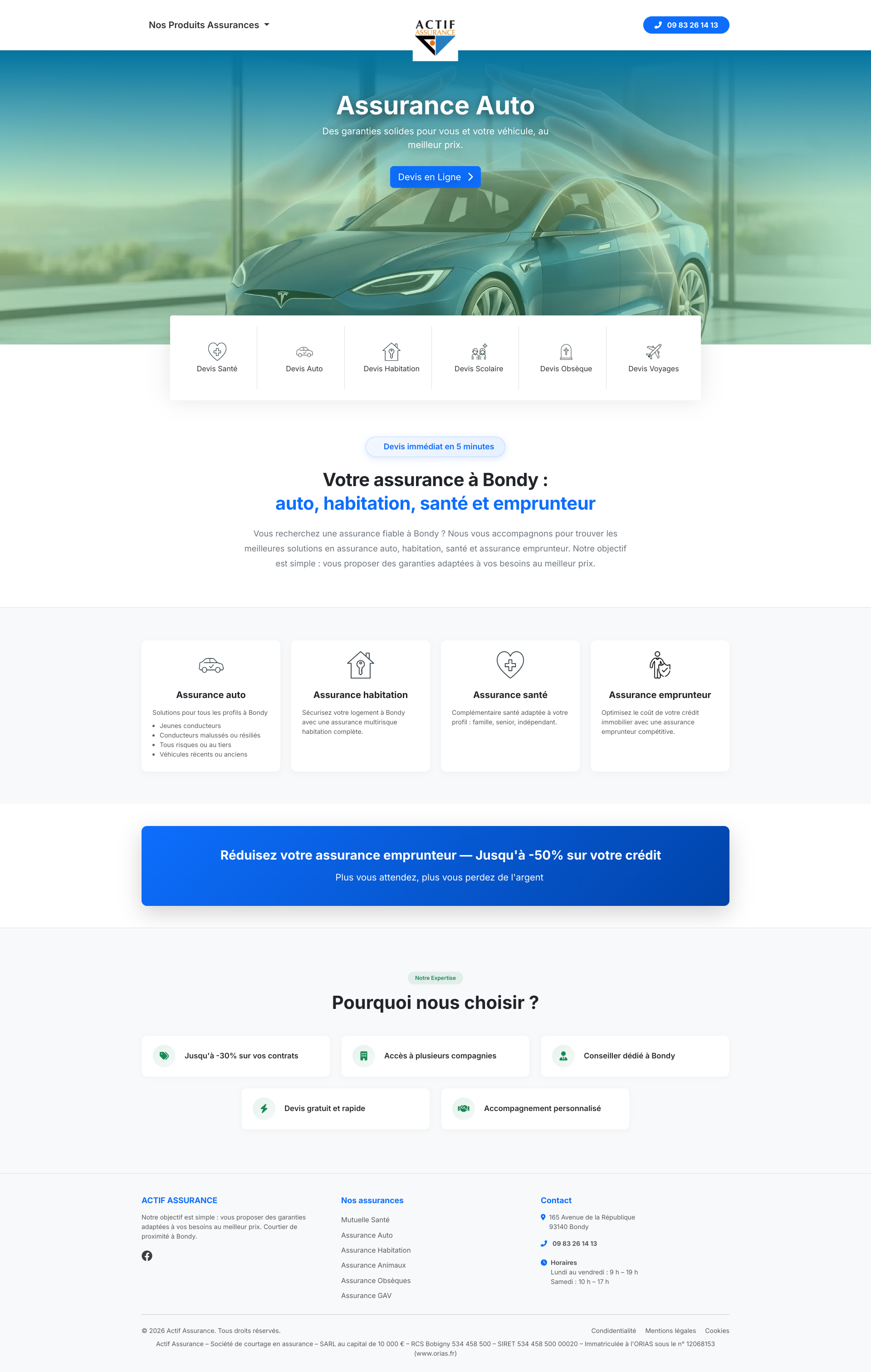 Aperçu du site