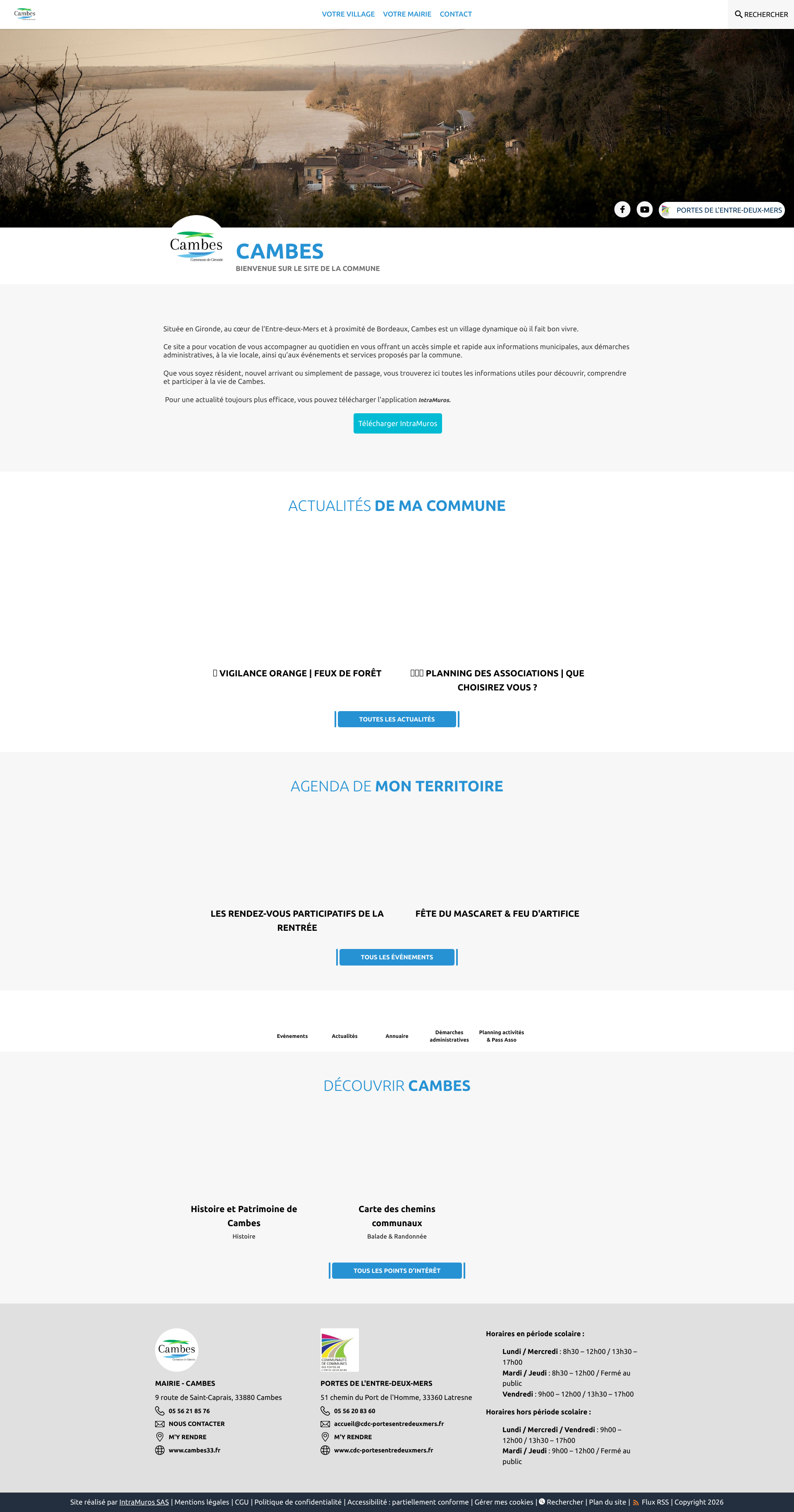 Aperçu du site