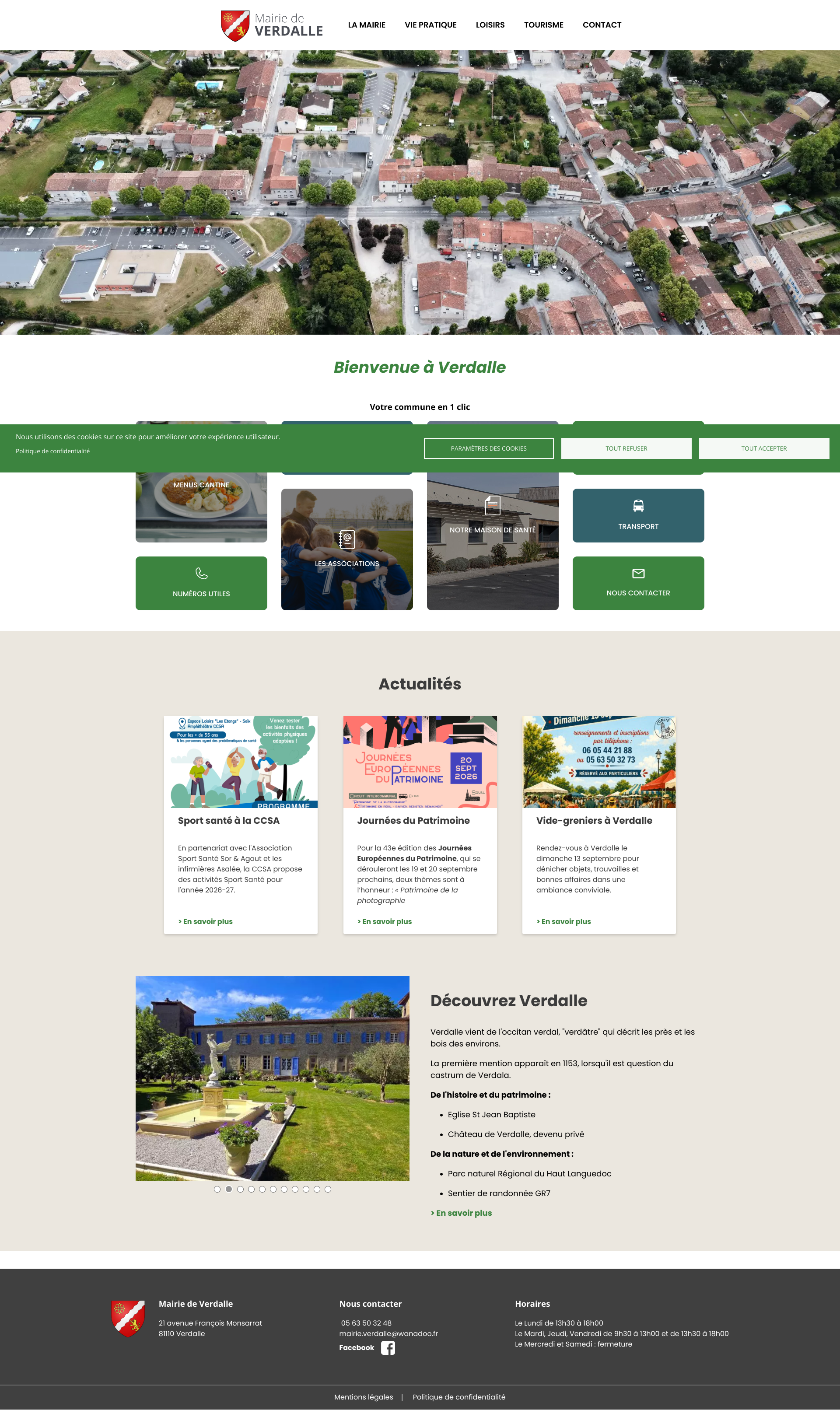 Aperçu du site
