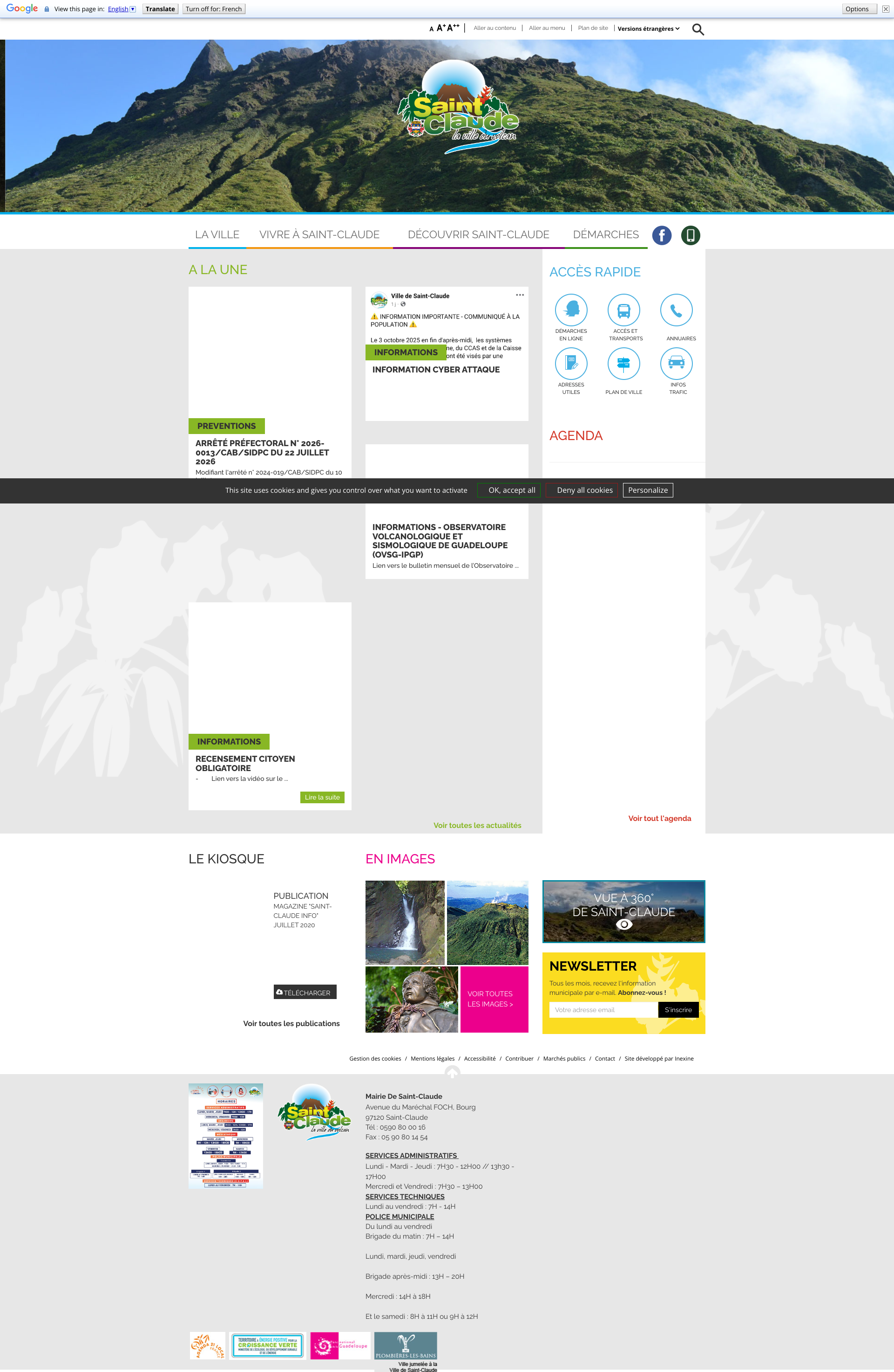 Aperçu du site