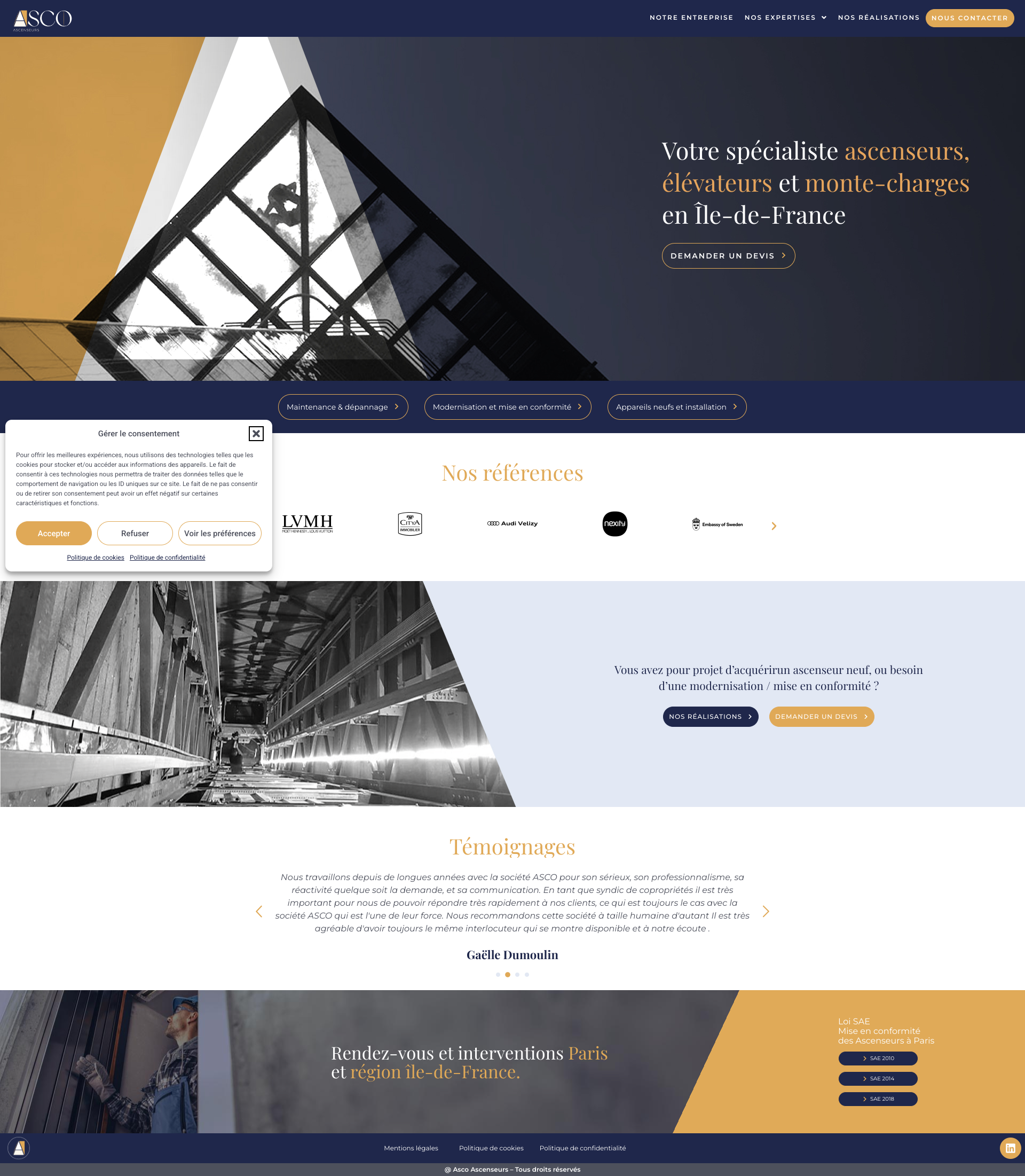 Aperçu du site