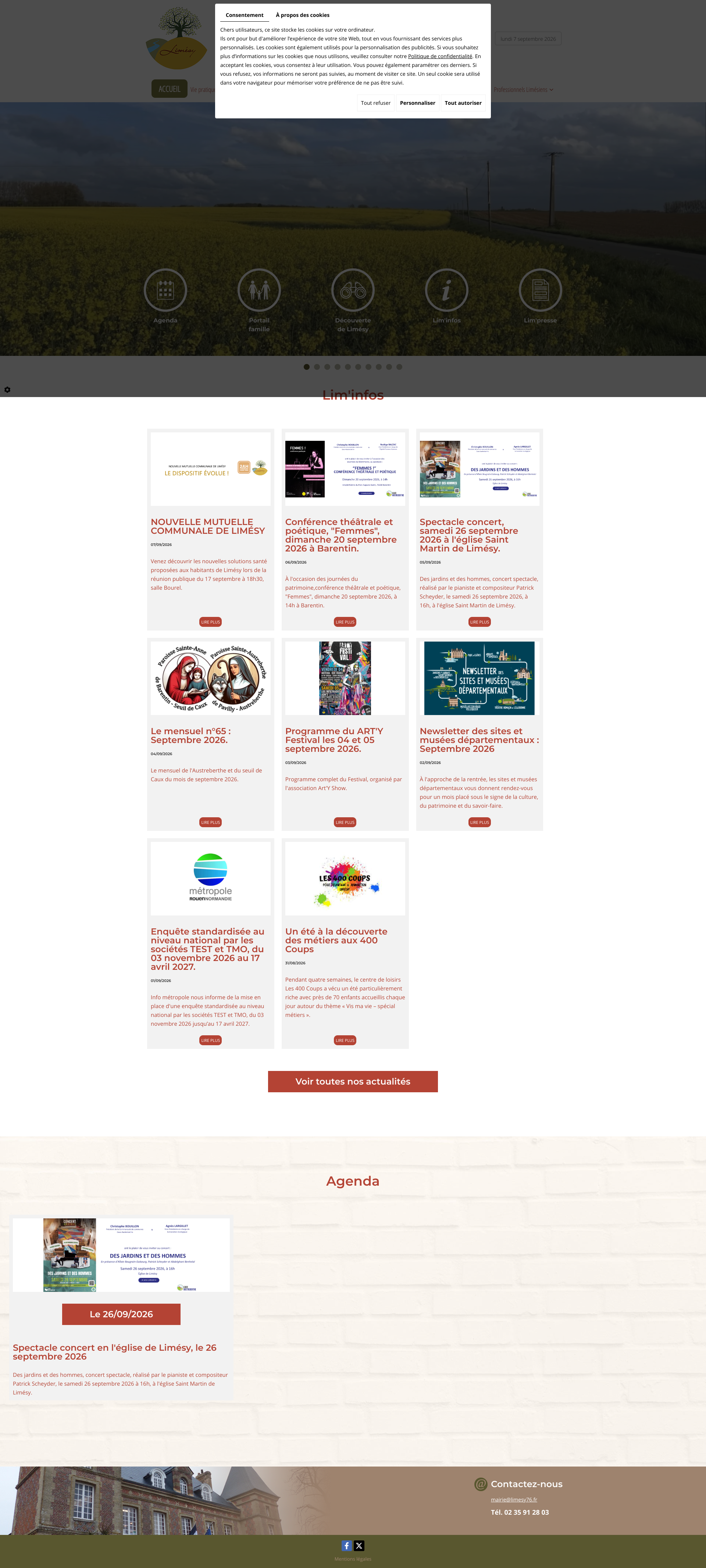 Aperçu du site