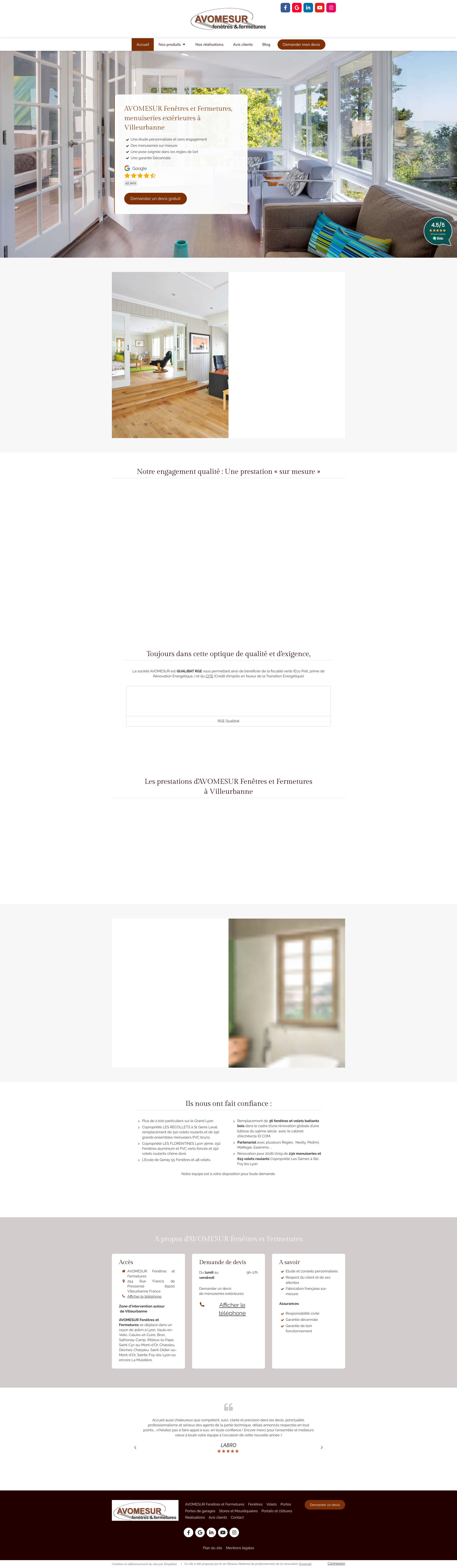 Aperçu du site