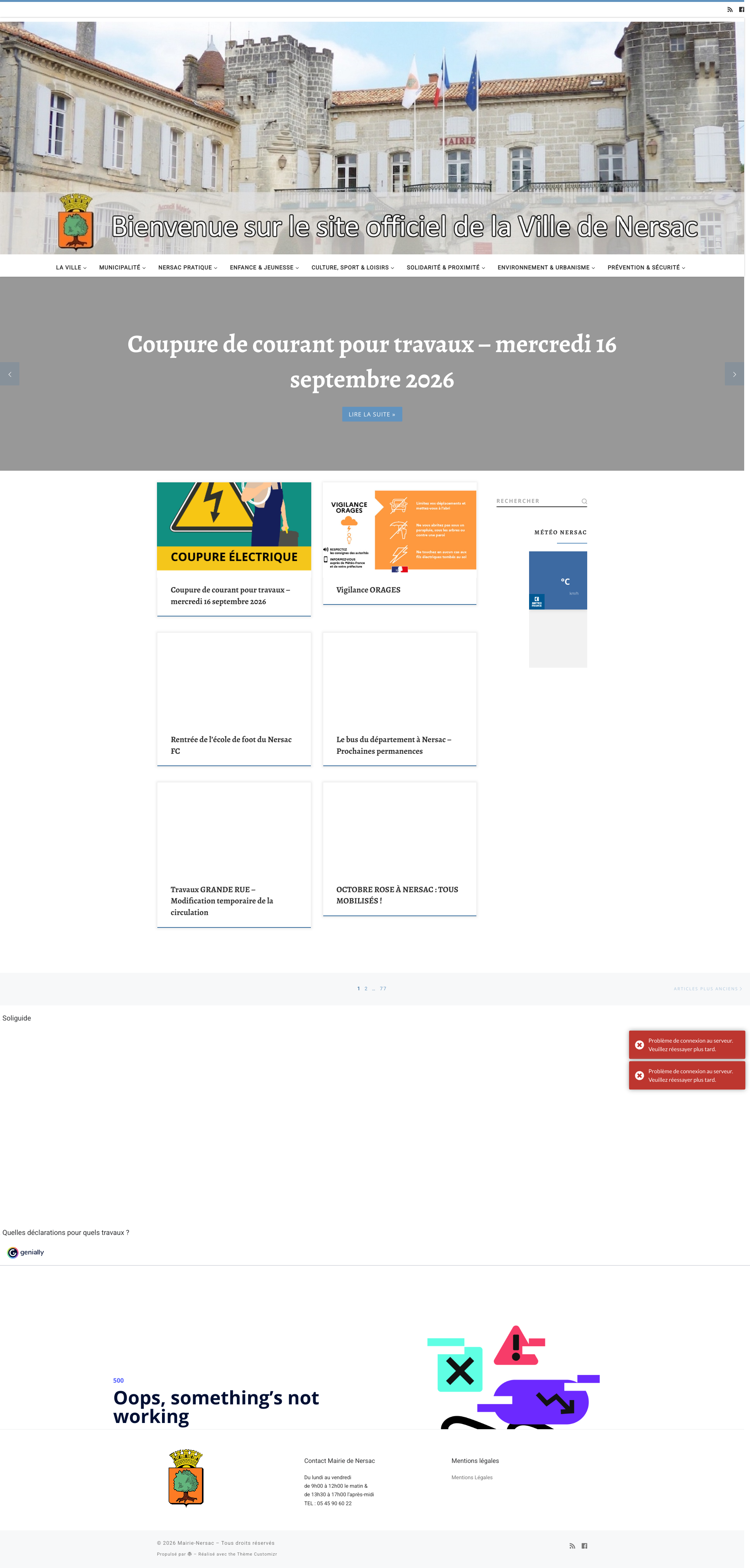 Aperçu du site