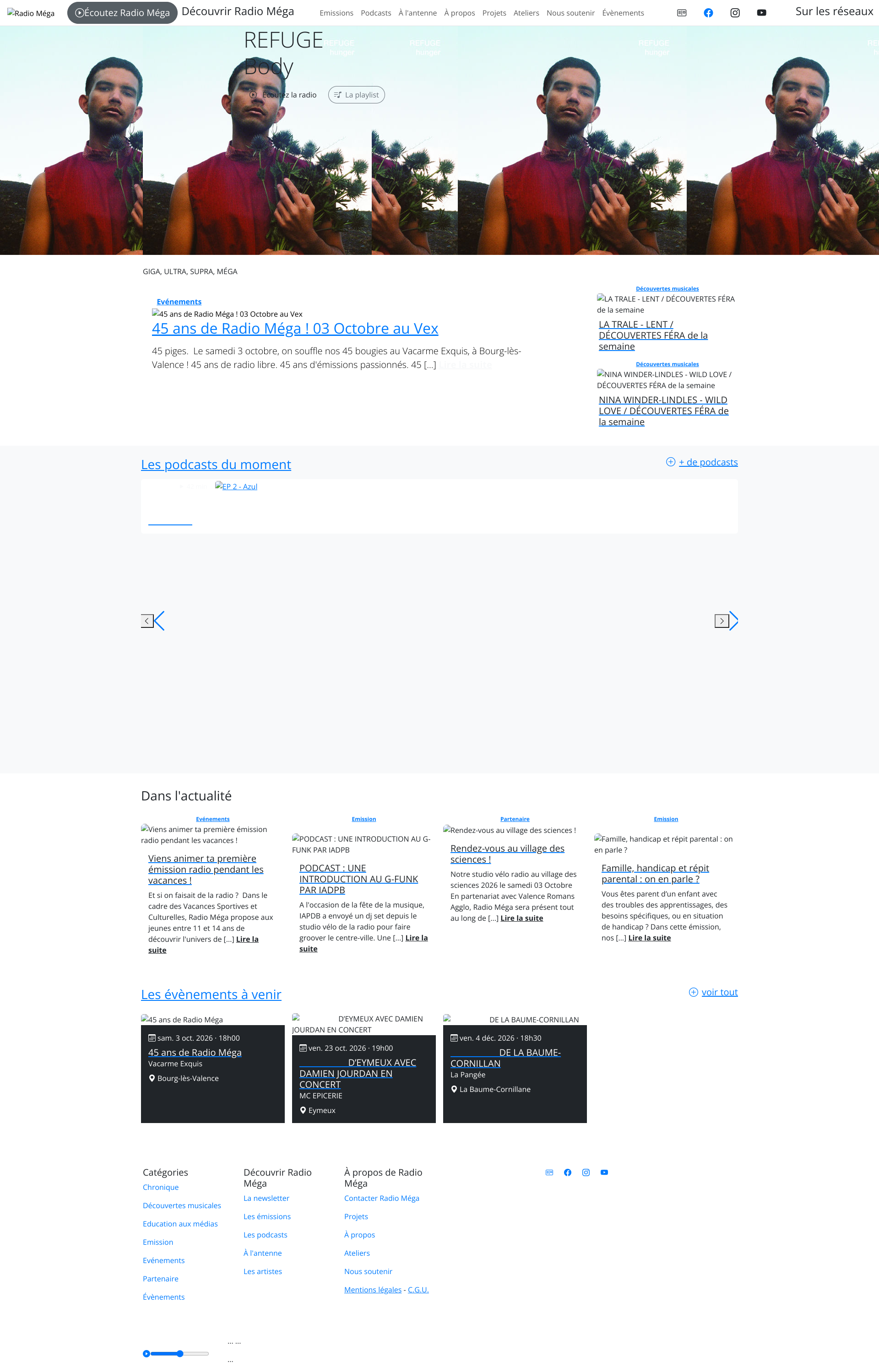 Aperçu du site