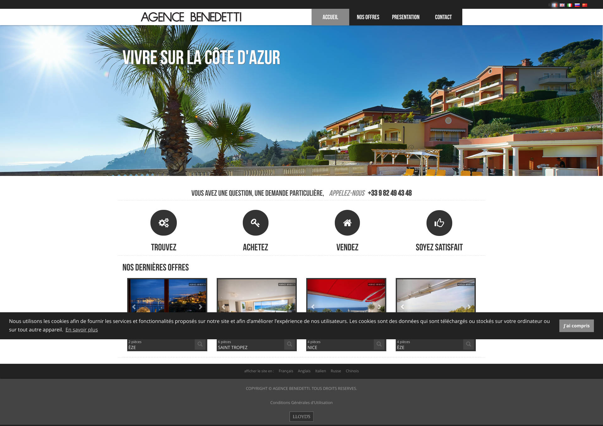 Aperçu du site