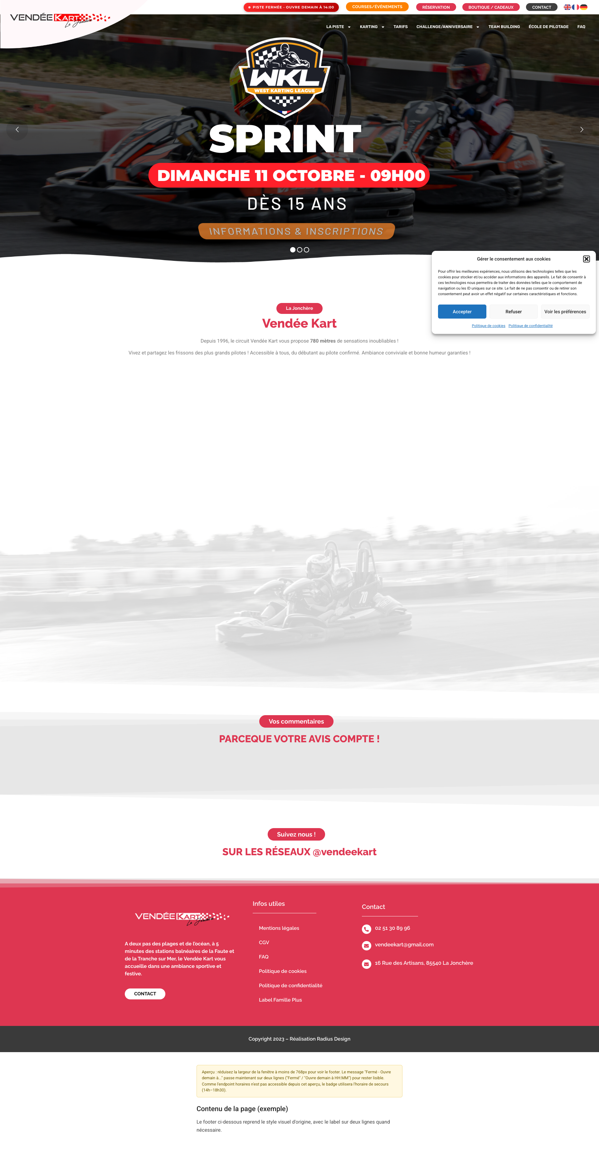 Aperçu du site