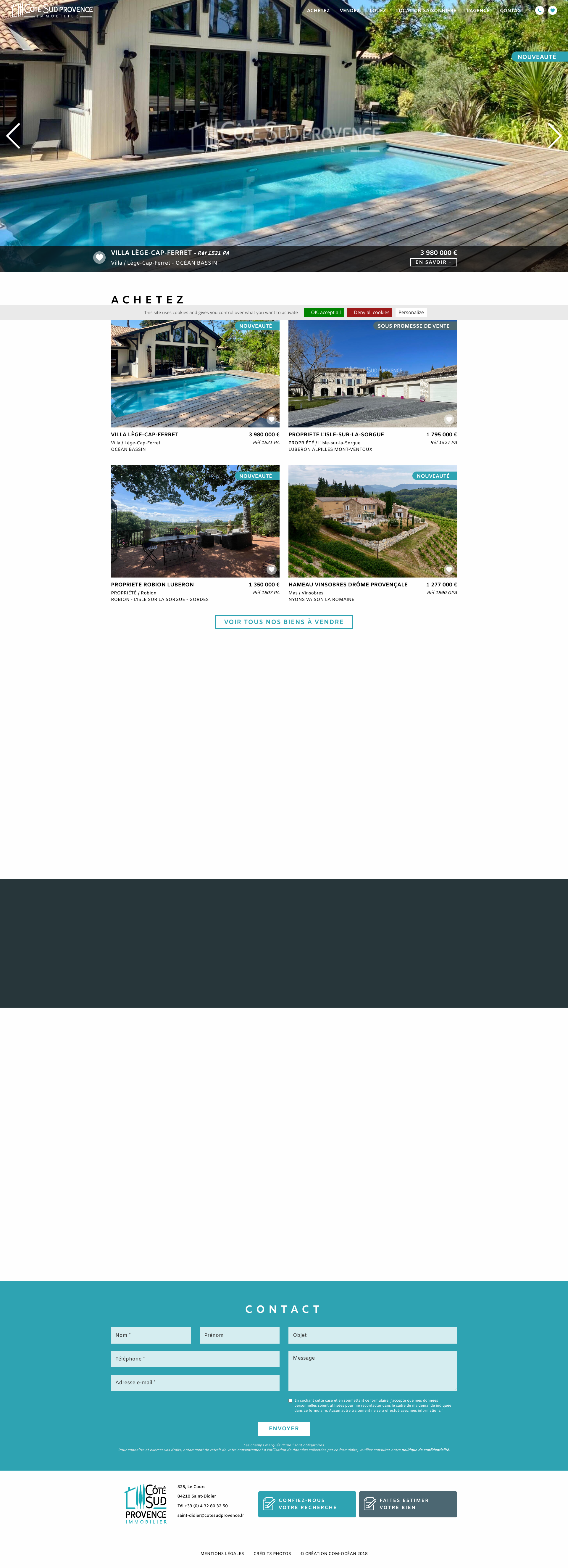 Aperçu du site