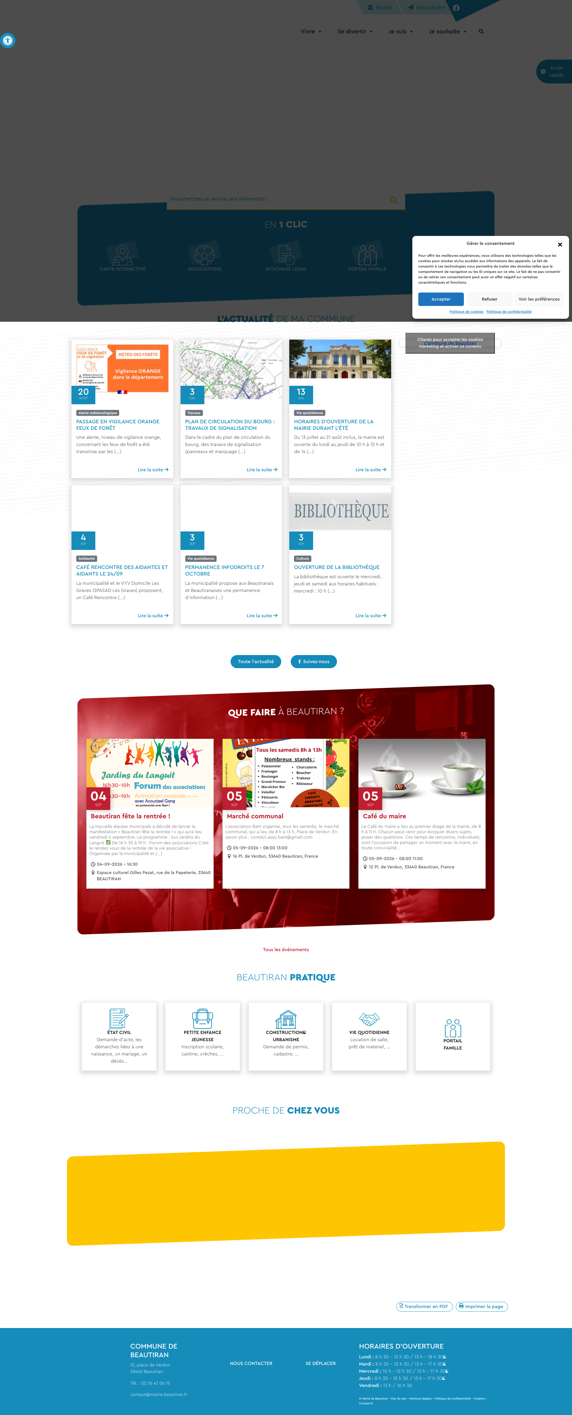 Aperçu du site
