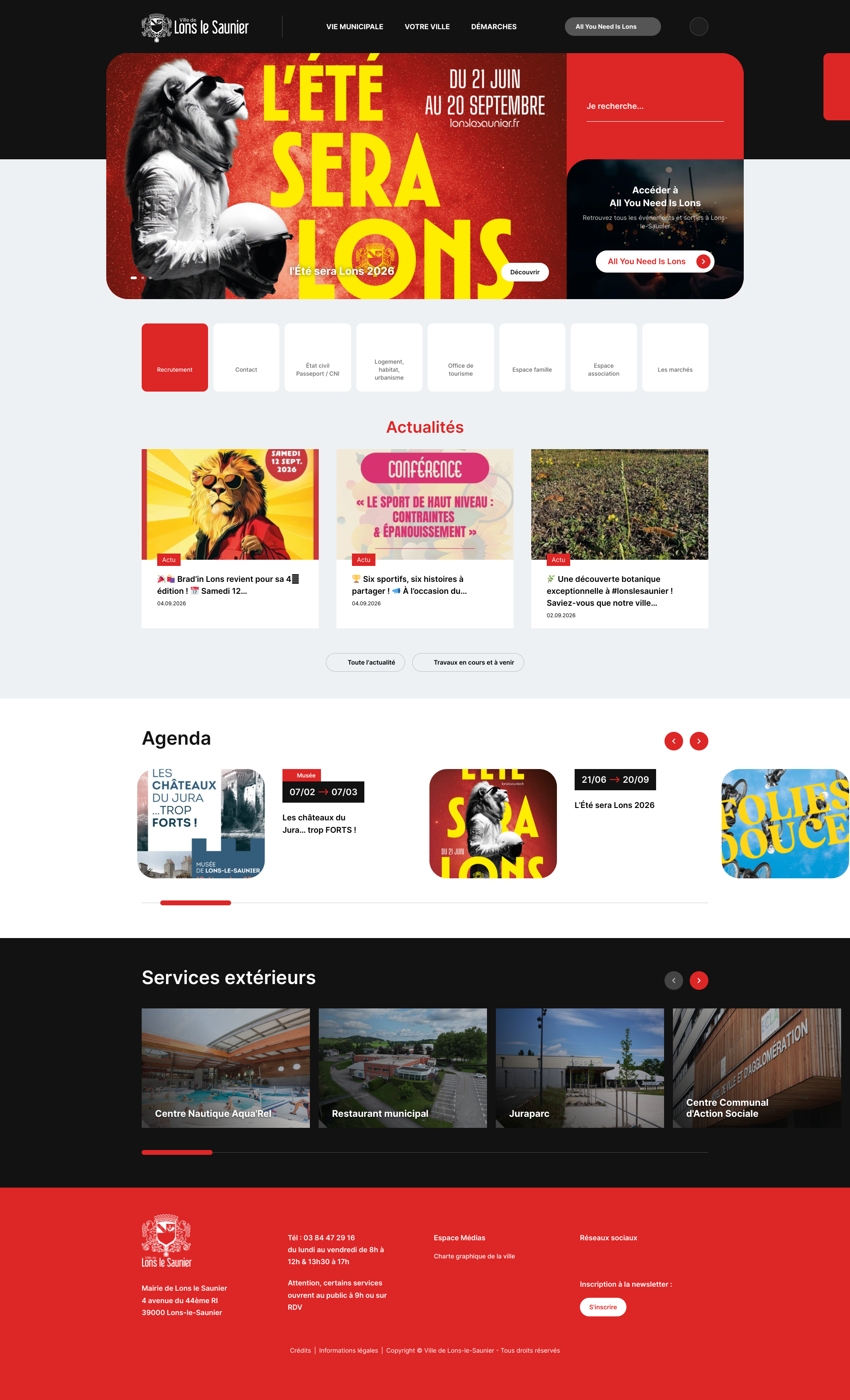 Aperçu du site