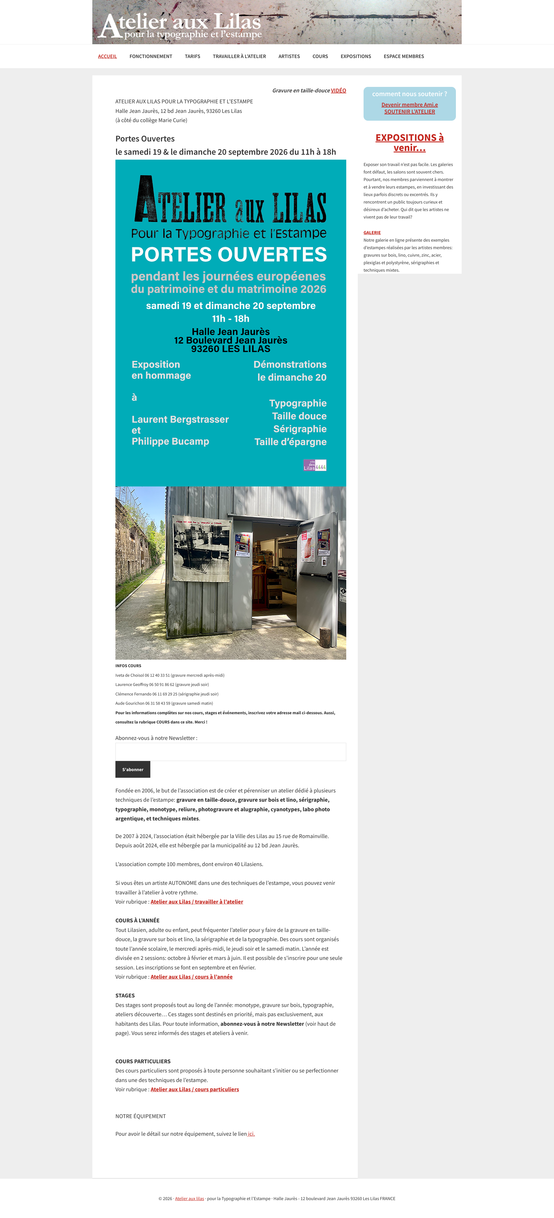 Aperçu du site