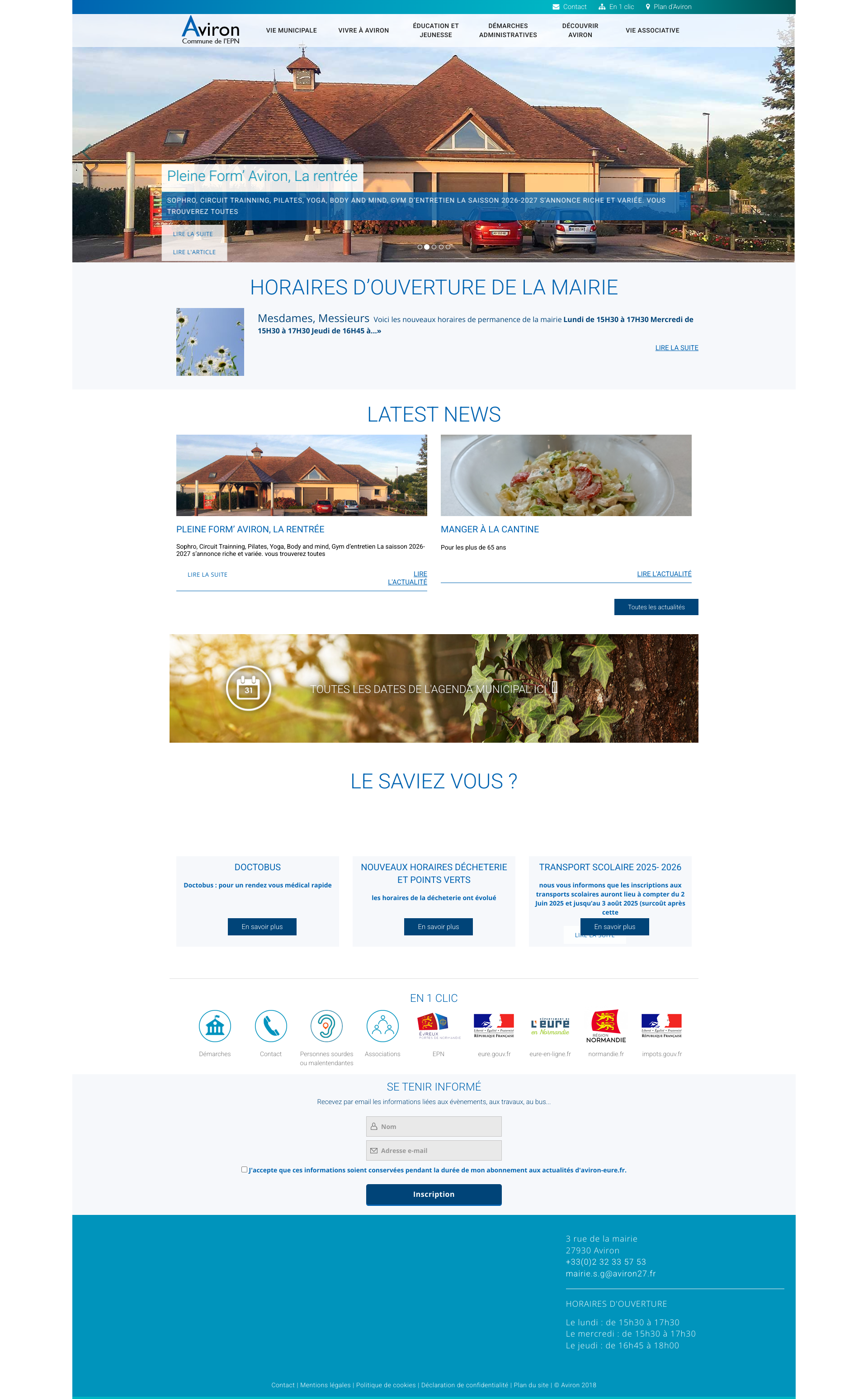 Aperçu du site
