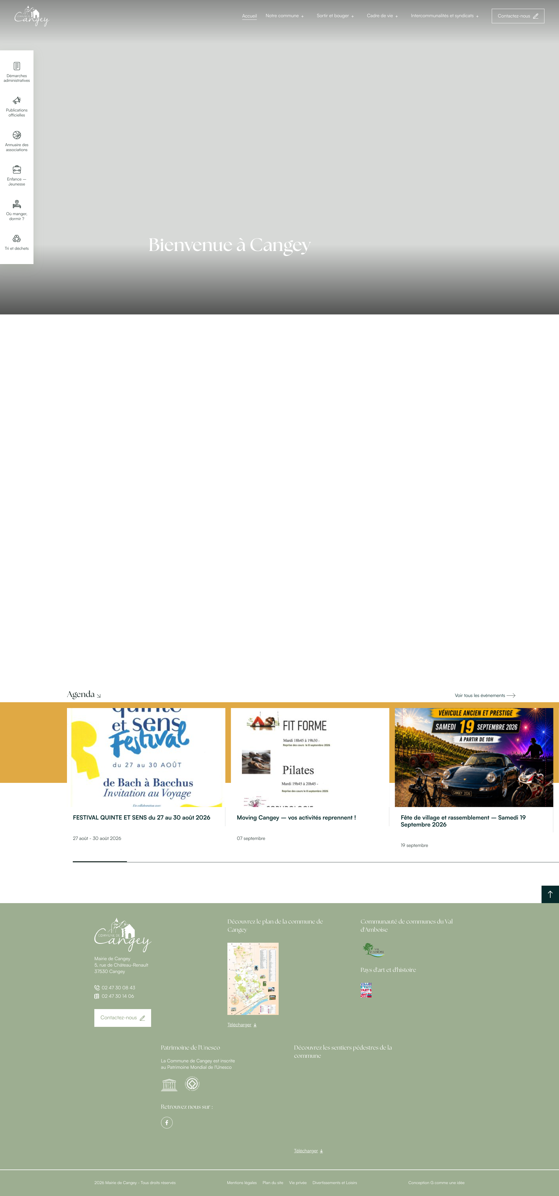Aperçu du site