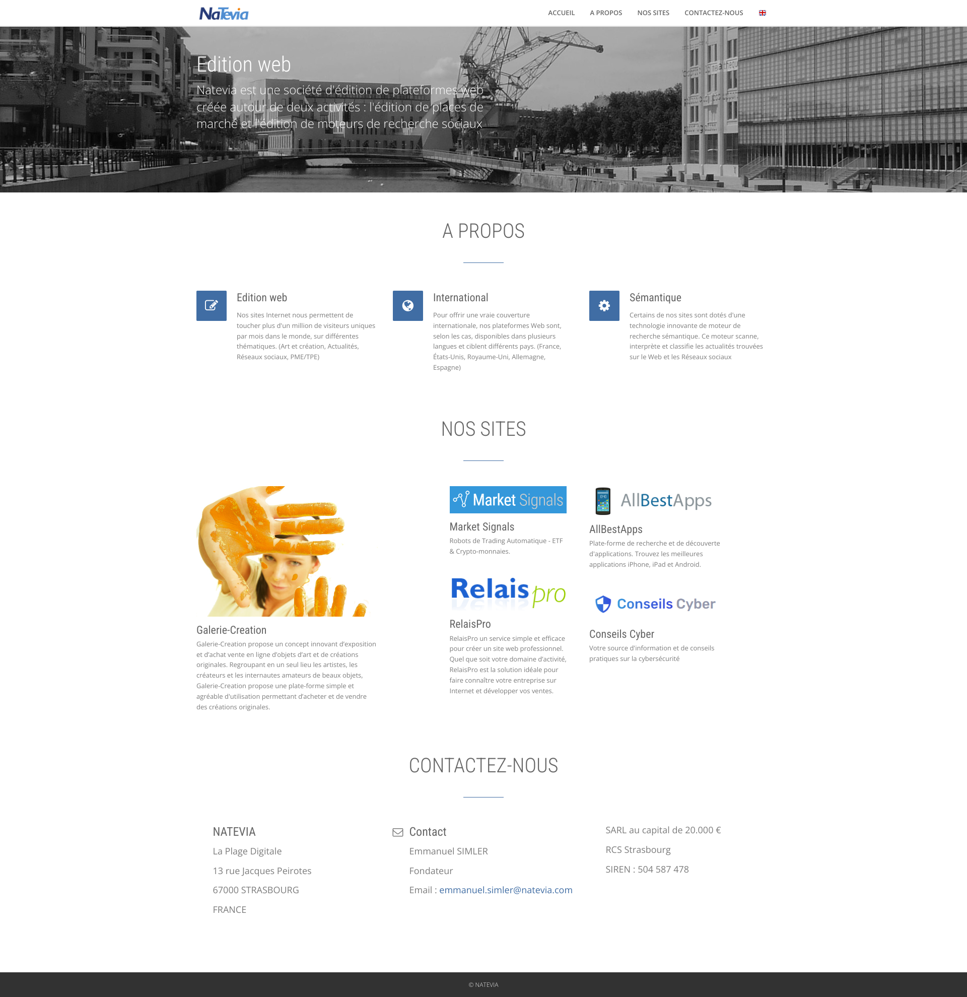 Aperçu du site