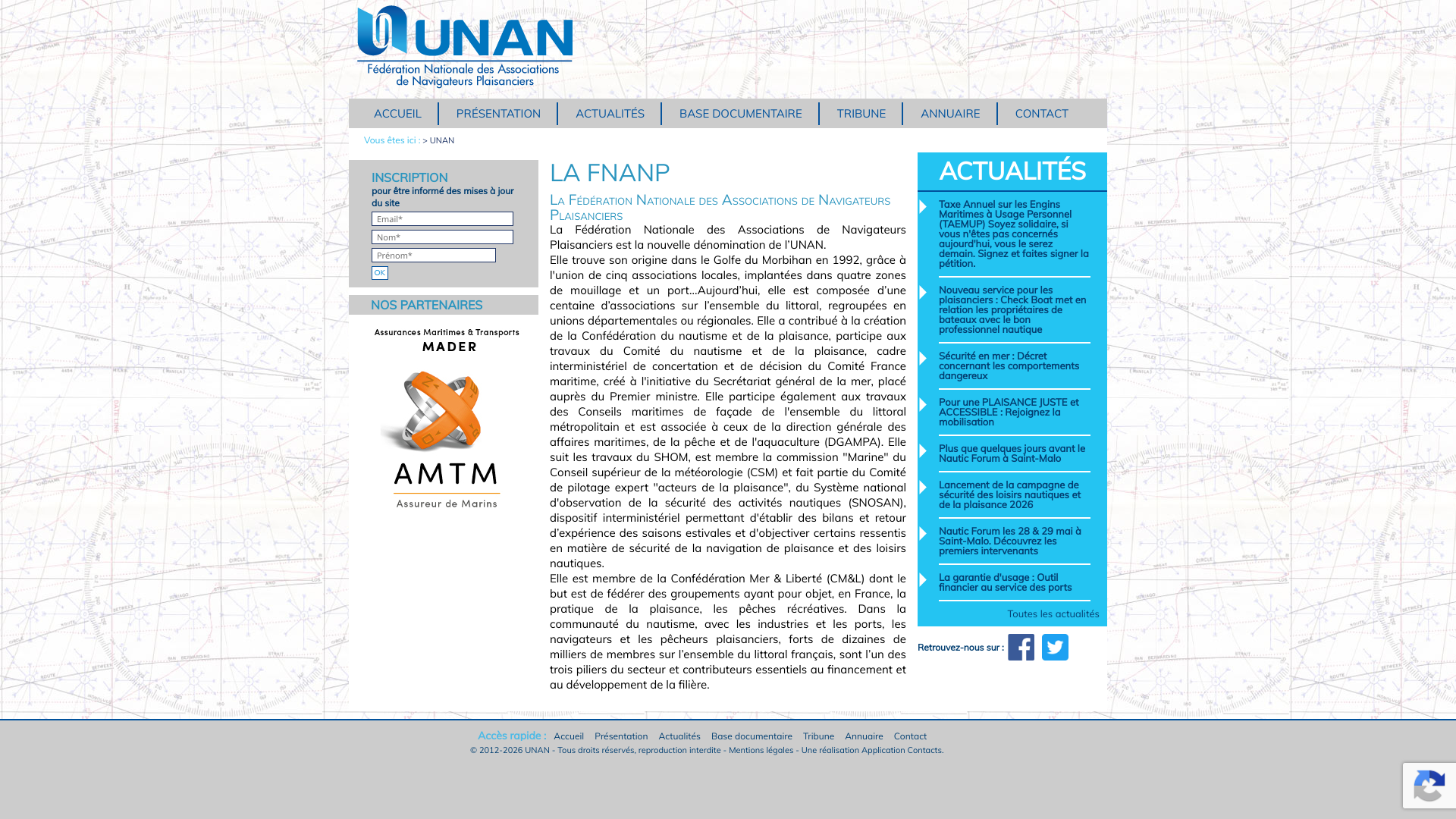 Aperçu du site