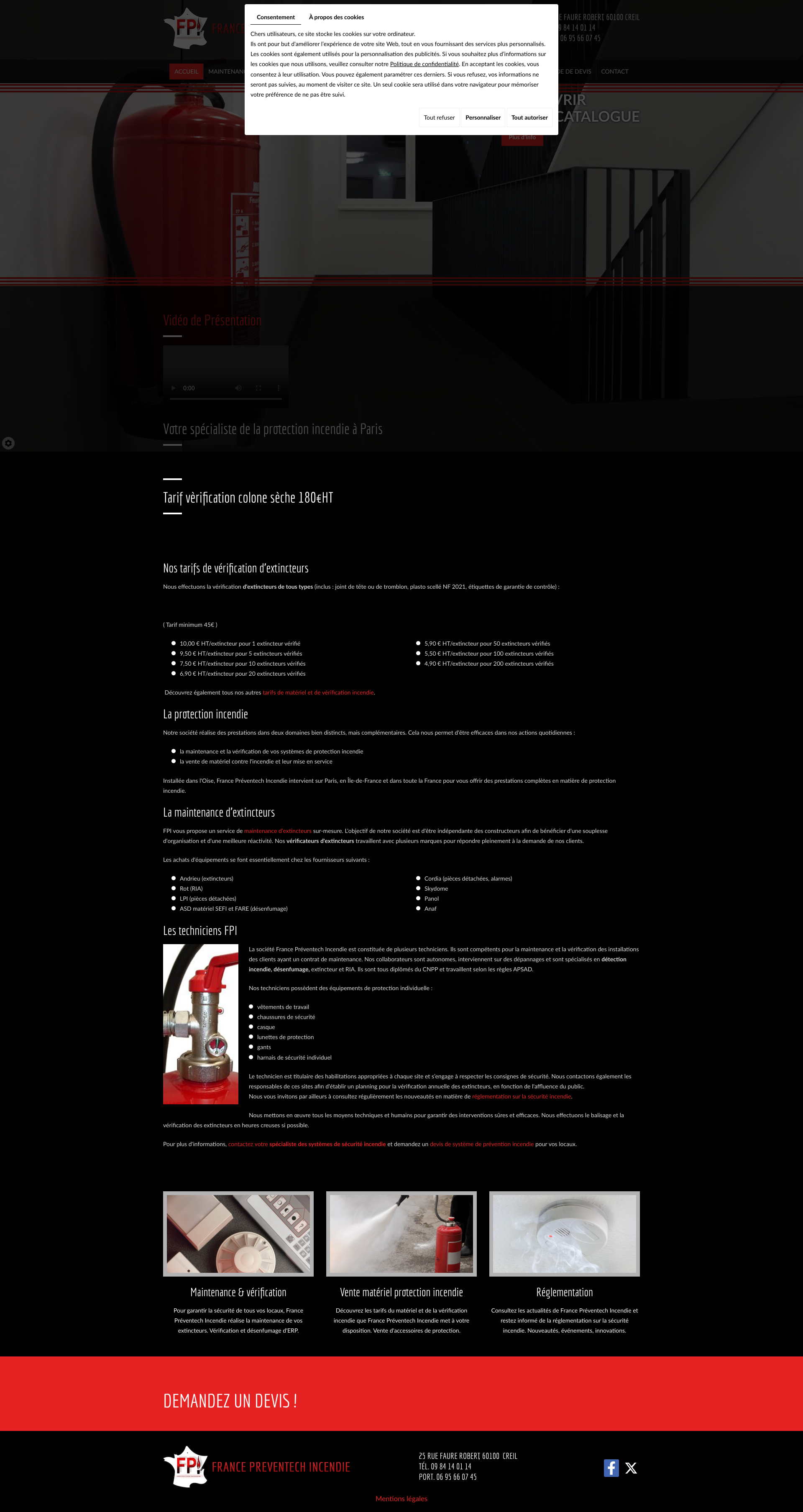 Aperçu du site