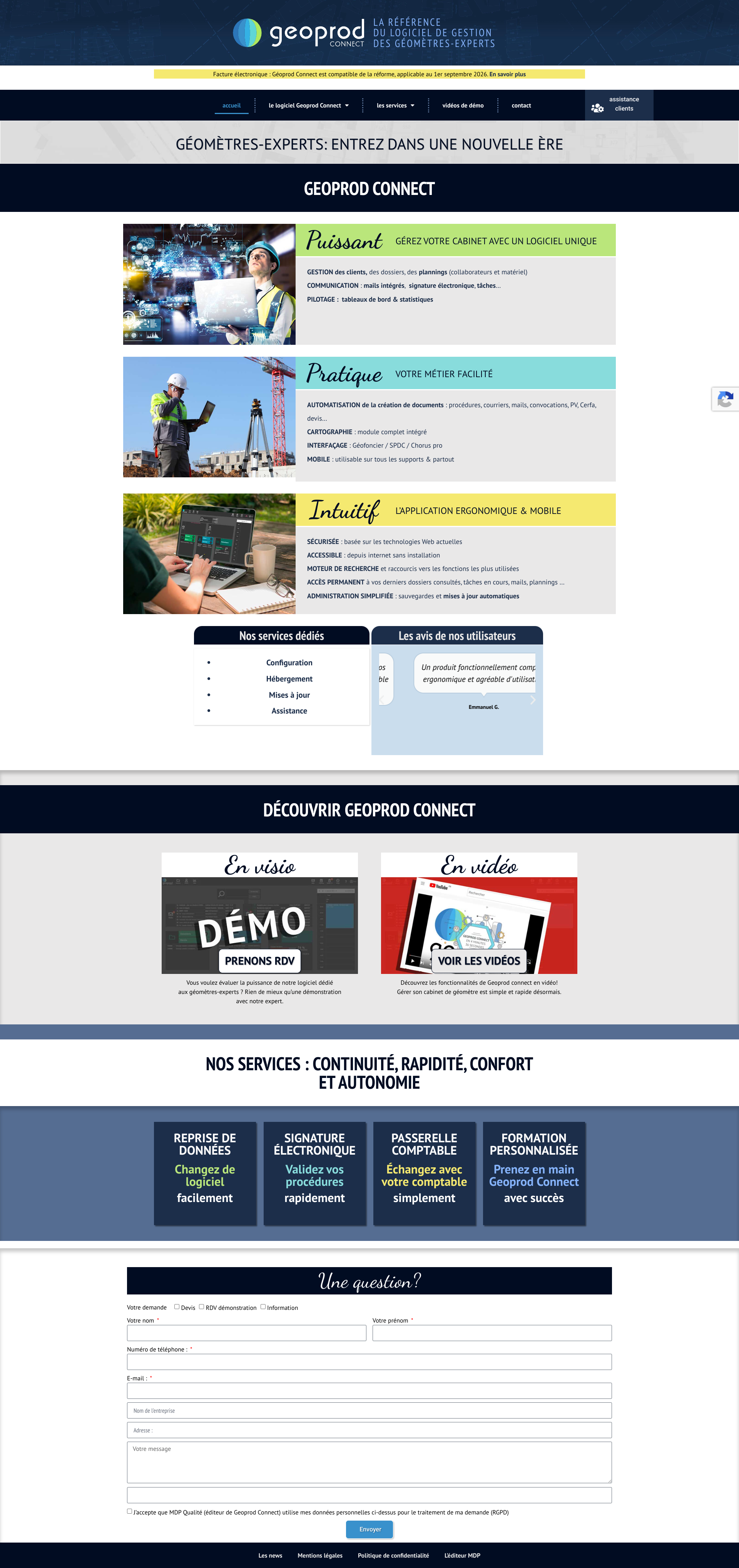 Aperçu du site