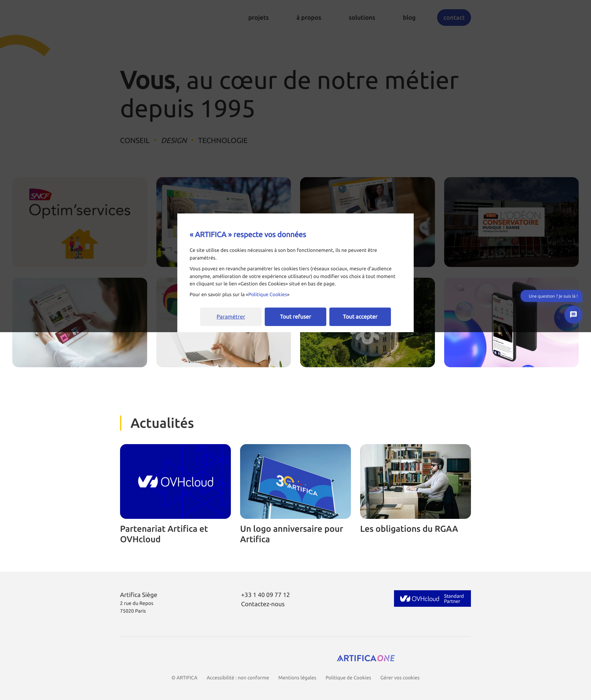 Aperçu du site